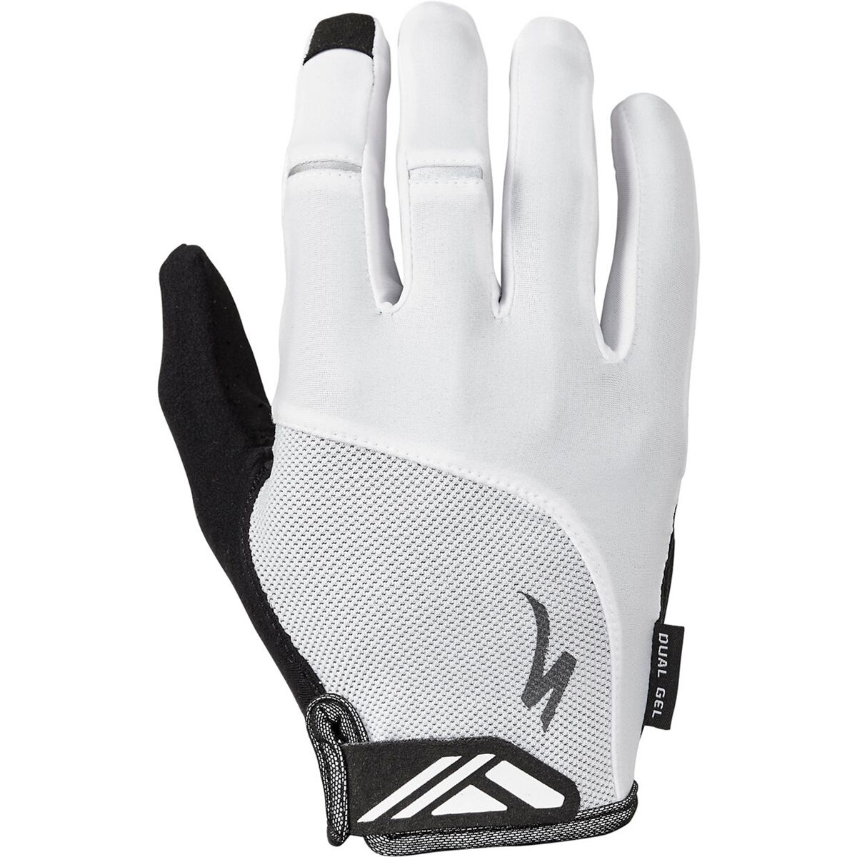 Image of Specialized Body Geometry Dual-Gel Long Finger Glove - Men's White, S