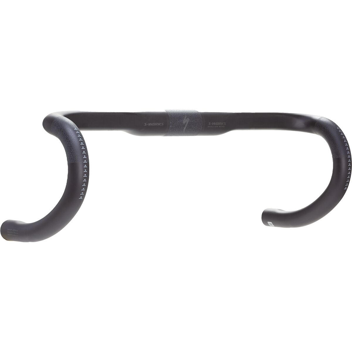 Image of Specialized S-Works Shallow Bend Carbon Handlebar Black/Charcoal, 42cm