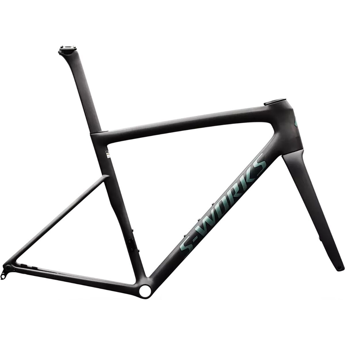 Image of Specialized S-Works Tarmac SL8 Frameset Rtp Raw Carbon/Gloss Premium Fjord, 58