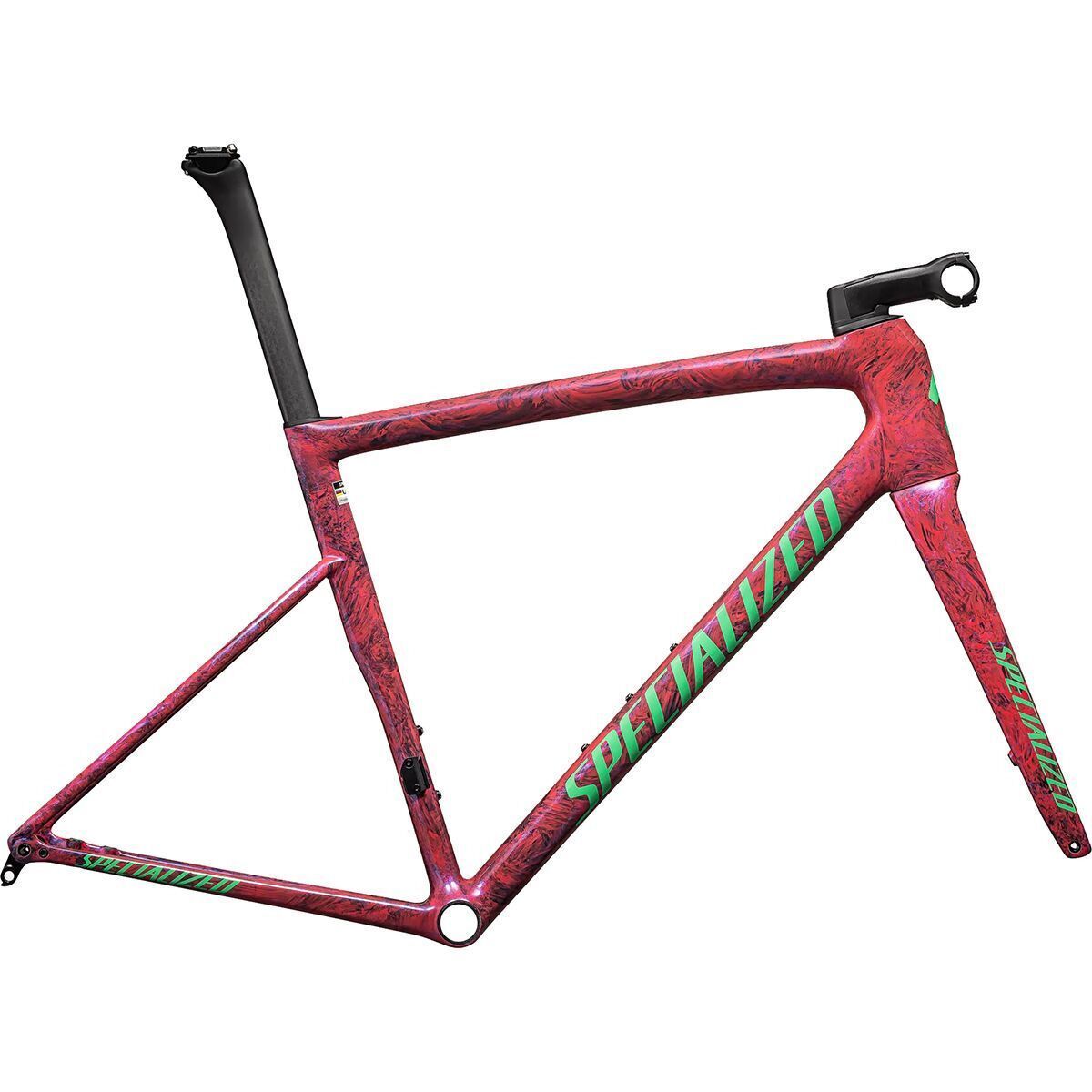 Image of Specialized Tarmac SL8 Frameset Gloss Carbon/Metallic Vivid Pink Strata, 61cm