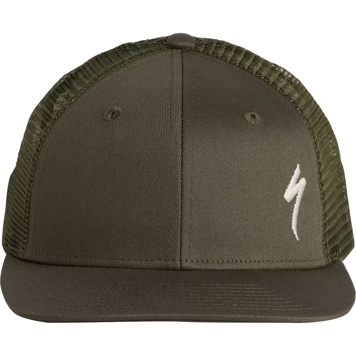 Image of Specialized S-Logo Trucker Hat Oak Green/Birch White, One Size