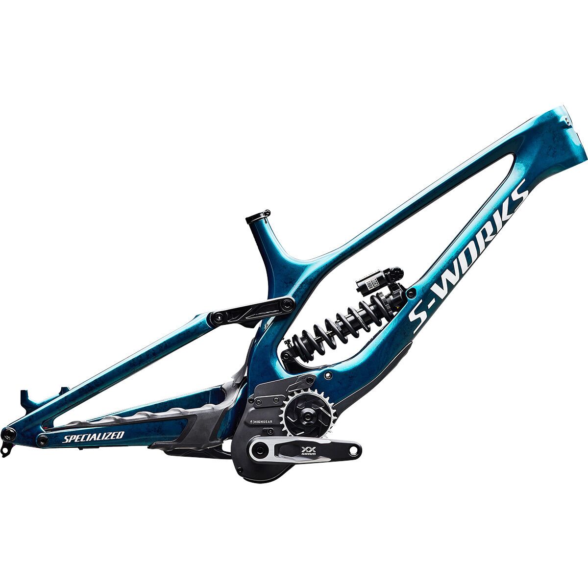 Image of Specialized S-Works Demo 11 Frame Gloss Teal Tint Carbon, S4