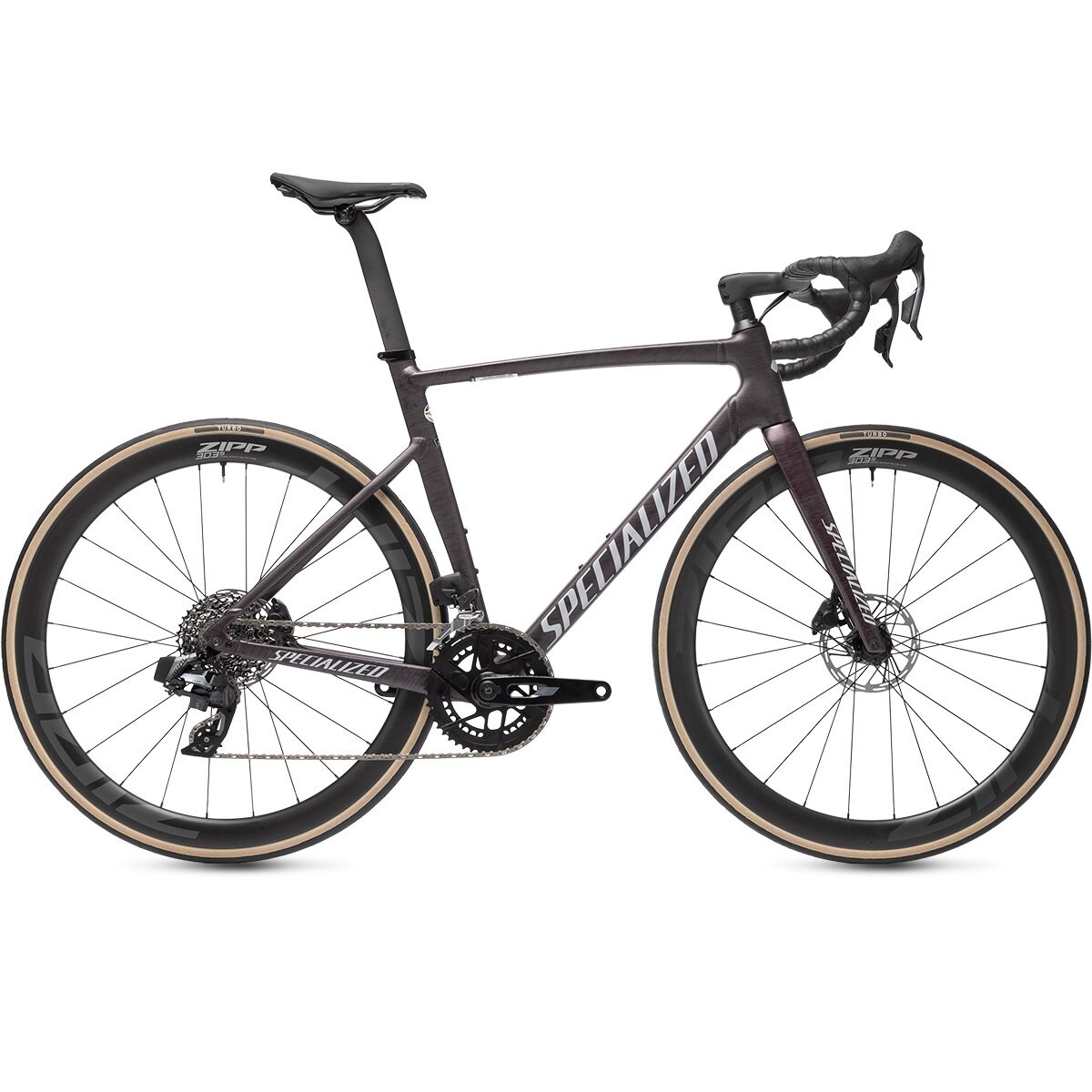 Image of Specialized Allez Sprint Rival AXS Carbon Wheel Exclusive Road Bike Smoke/Silver Dust Speckle, 56