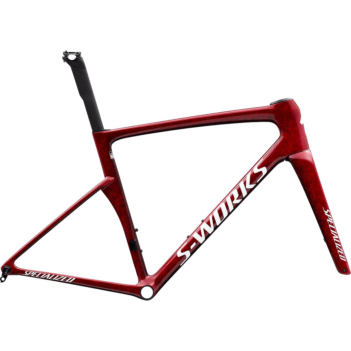 Image of Specialized S-Works Tarmac SL9 Frameset Gloss Vivid Red/Tarmac Black/White, 56