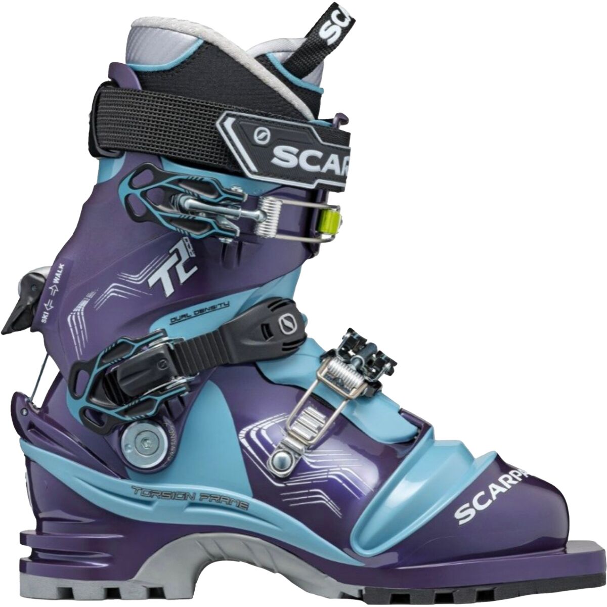 Image of Scarpa T2 Eco Telemark Boot - 2027 - Women's Bourgogne/Polar Blue, 22.0