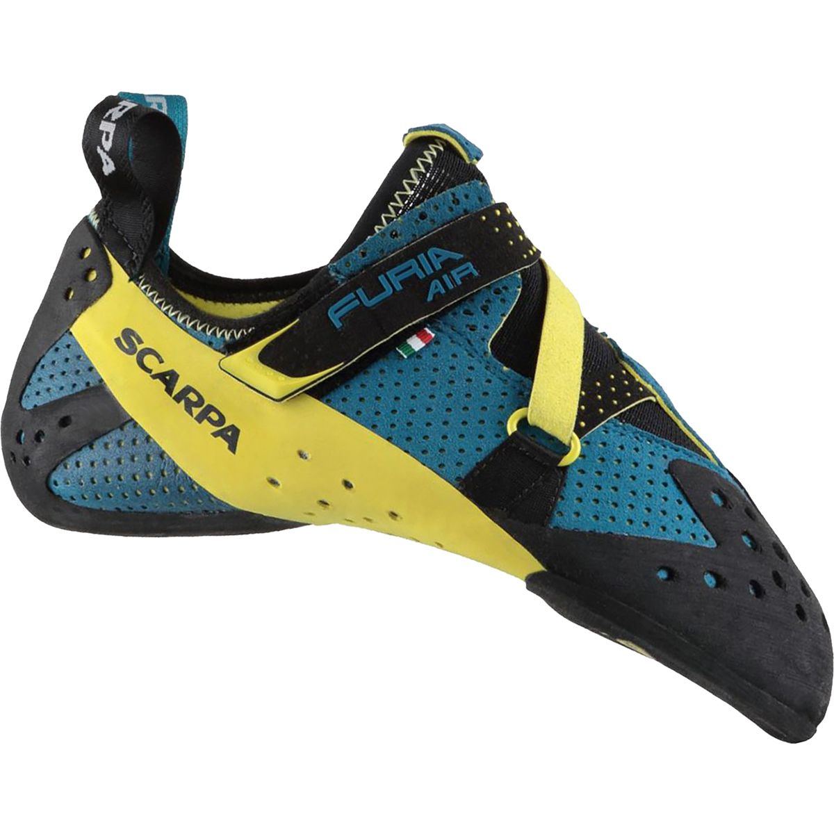Image of Scarpa Furia Air Climbing Shoe Baltic Blue/Yellow, 36.0