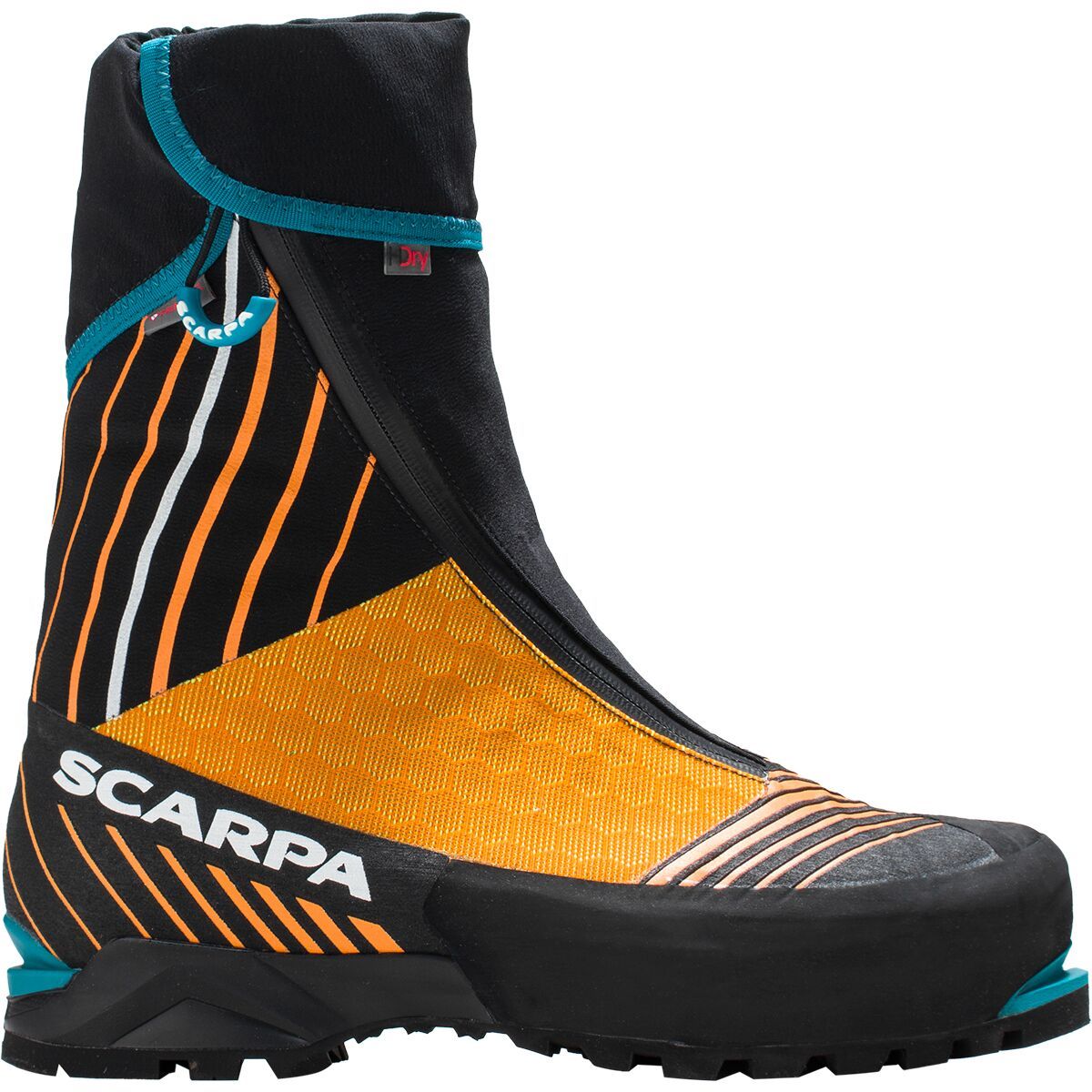 Scarpa Phantom Tech Mountaineering Boot - Men's Black/Bright Orange, 40.5