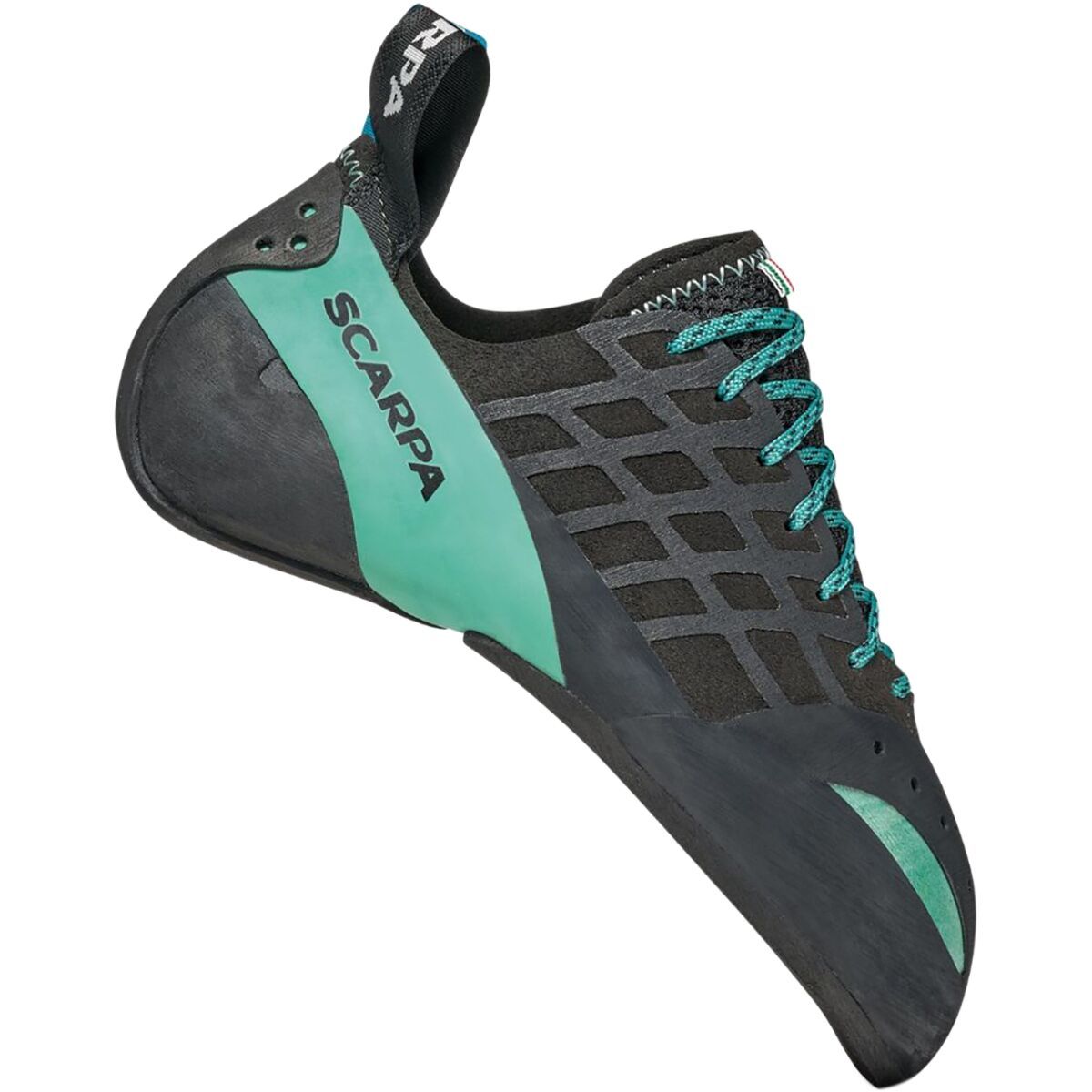 Image of Scarpa Instinct Climbing Shoe - Women's Black/Aqua, 42.0