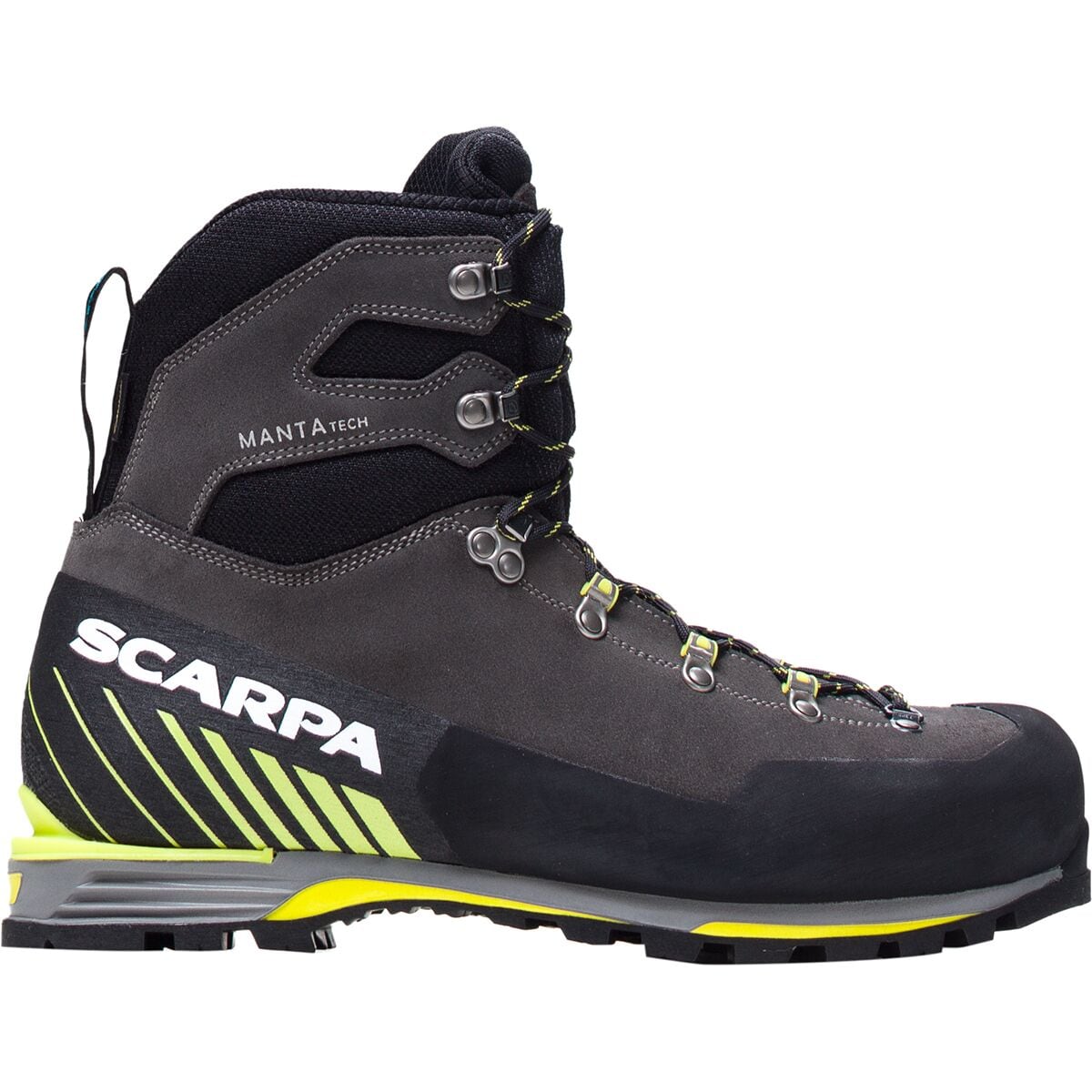 Pre-owned Scarpa Manta Tech Gtx Mountaineering Boot - Men's Shark/lime, 40.5