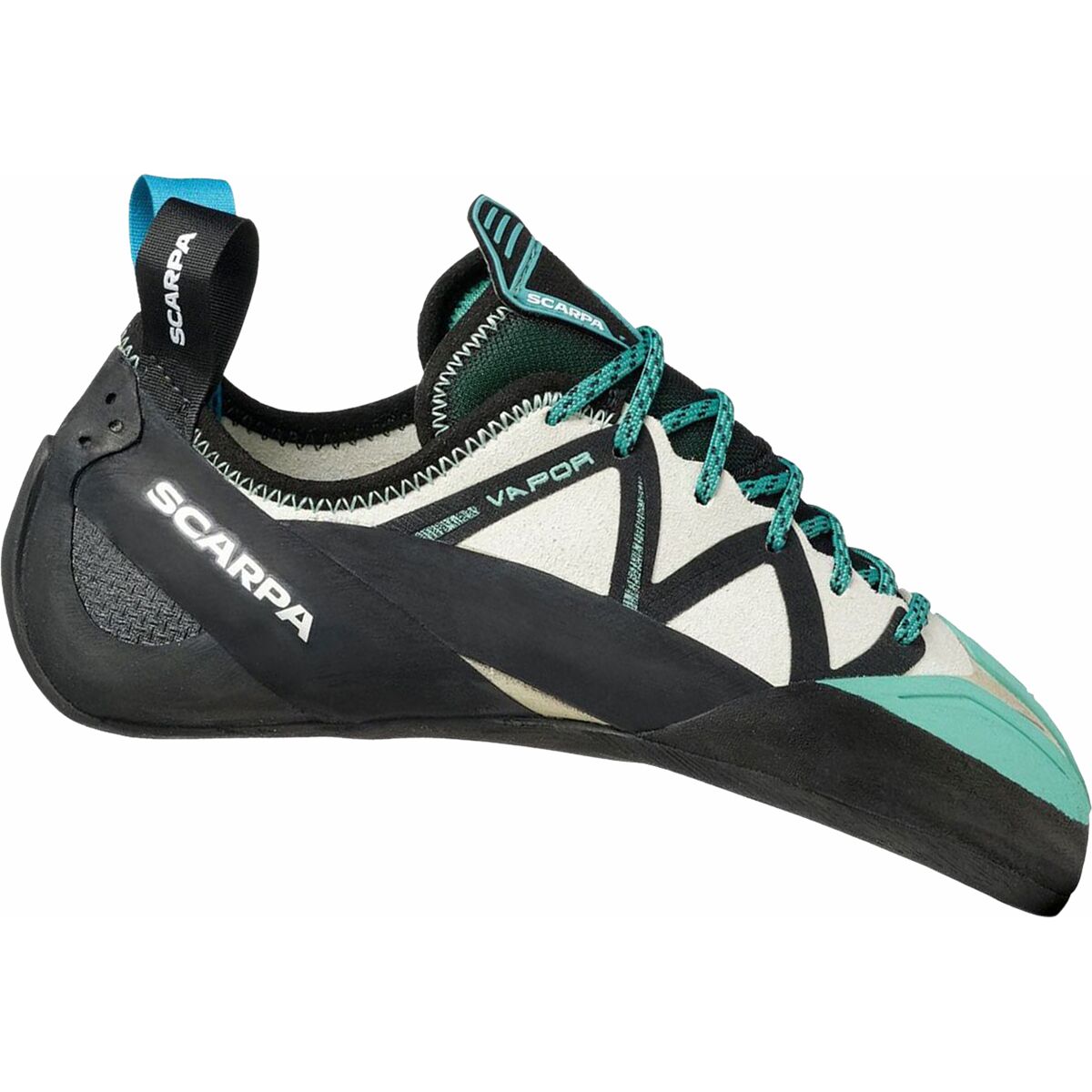 Image of Scarpa Vapor Climbing Shoe - Women's Dust Gray/Aqua, 35.5