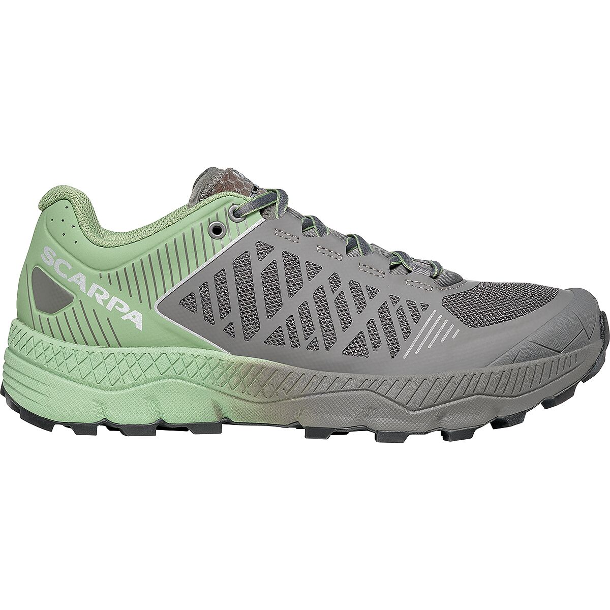 Image of Scarpa Spin Ultra Running Shoe - Women's Shark/Mineral Green, 36.5