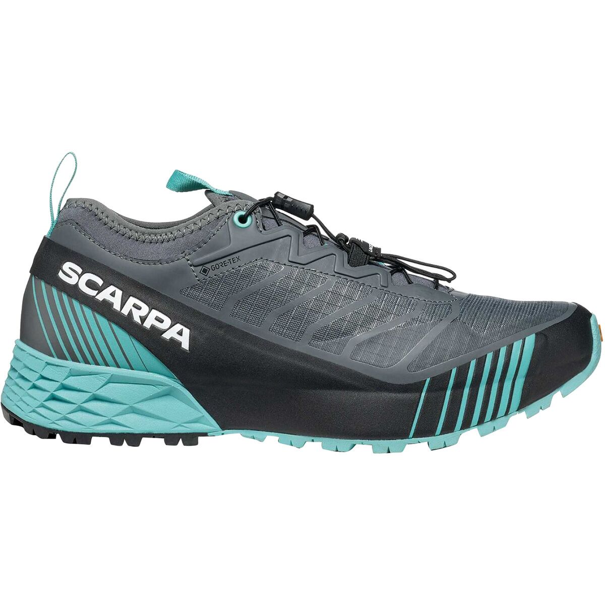 Image of Scarpa Ribelle Run GTX Trail Running Shoe - Women's Anthracite/Turquoise, 36.5