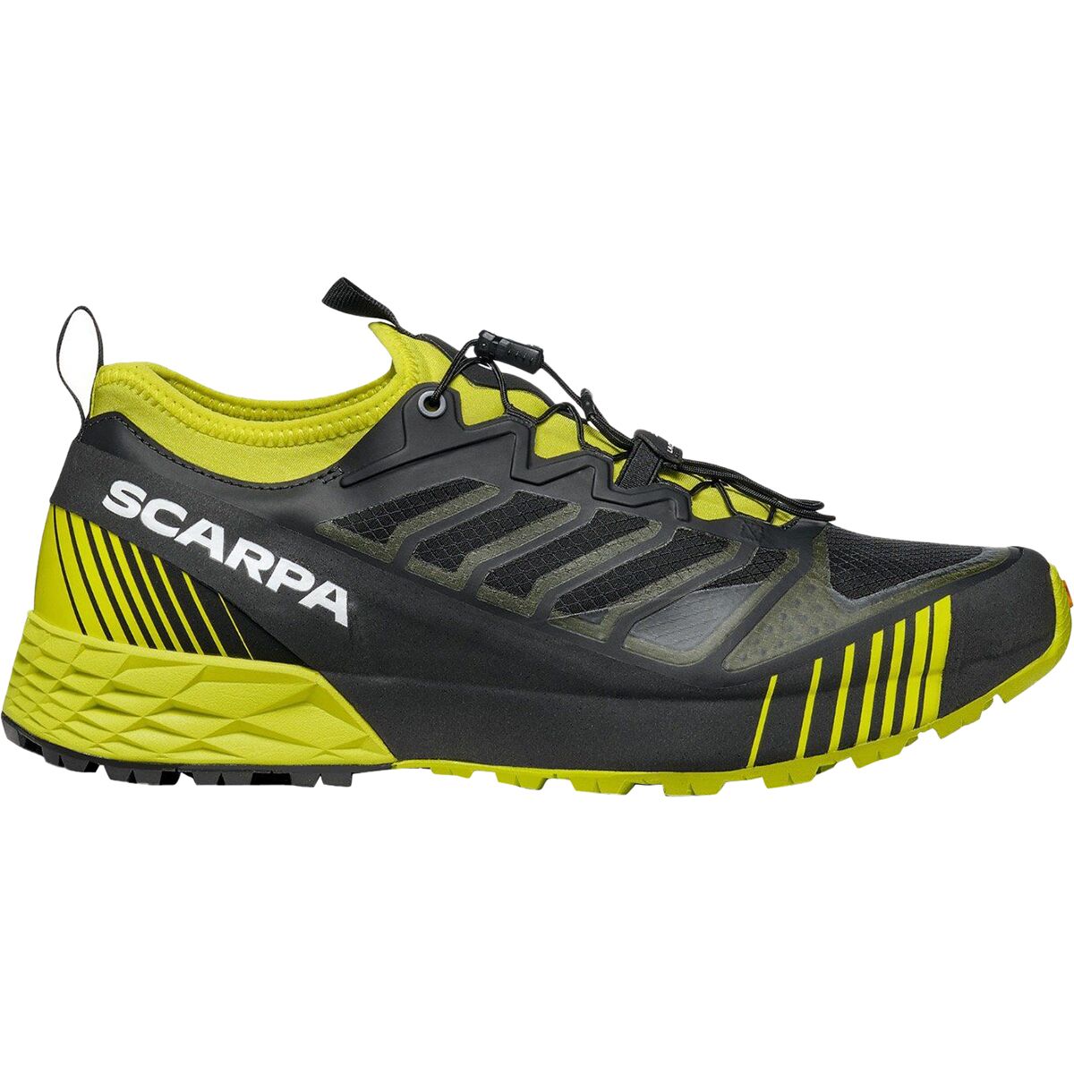 Image of Scarpa Ribelle Run Trail Running Shoe - Men's Black/Lime, 42.5