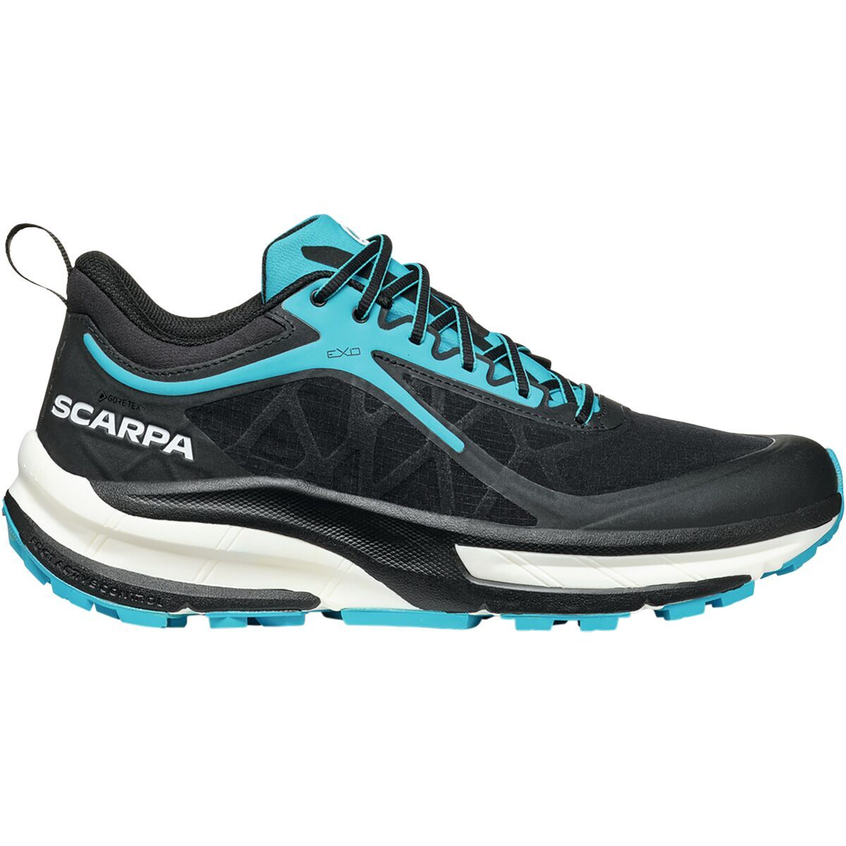 Image of Scarpa Golden Gate ATR GTX Running Shoe - Men's Black/Azure, 43.5