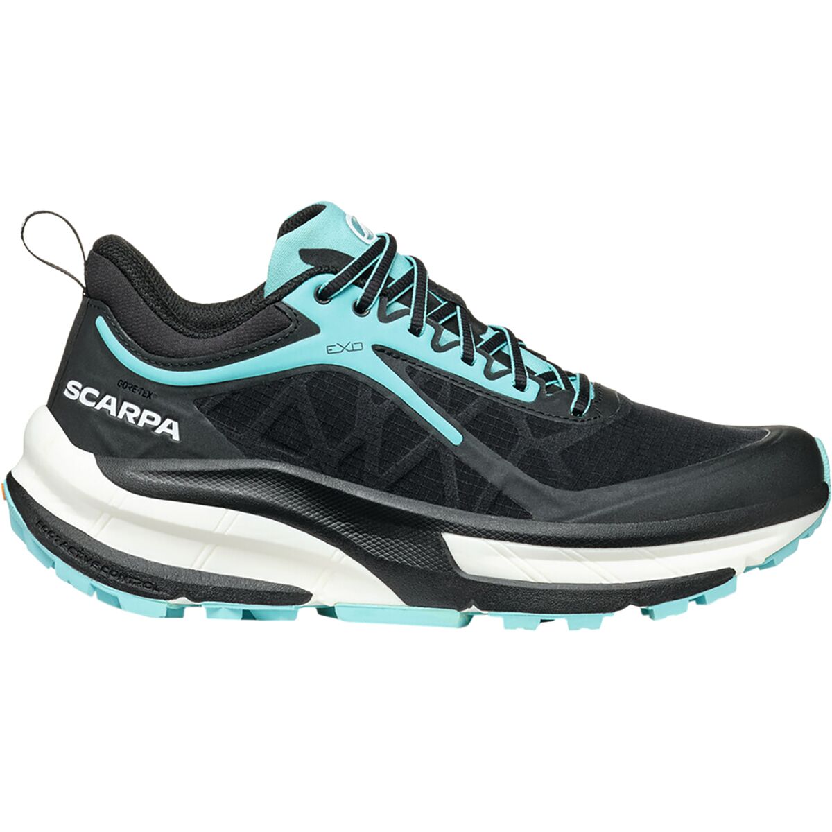 Image of Scarpa Golden Gate ATR GTX Running Shoe - Women's Black/Aruba Blue, 38.0