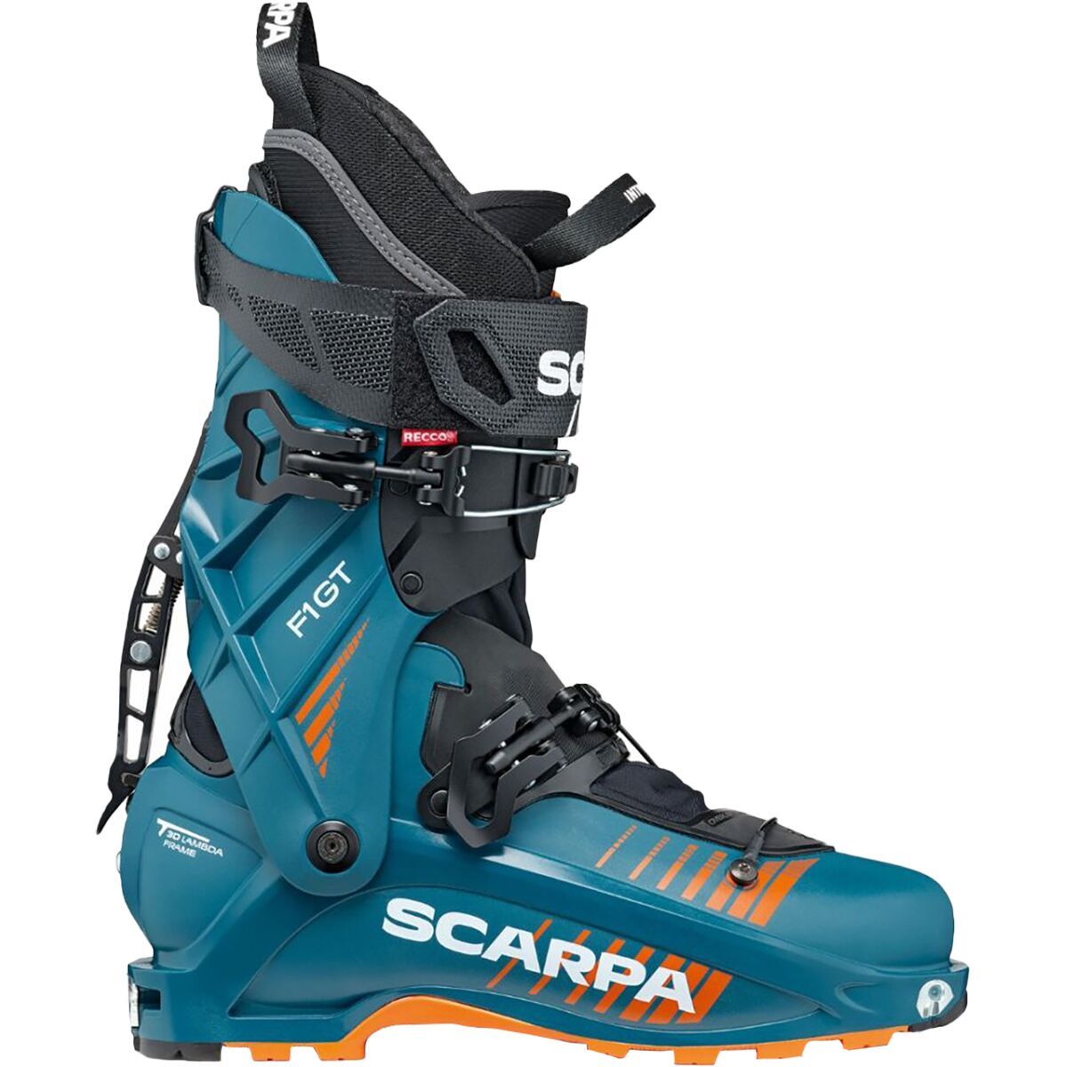 Scarpa F1 GT Alpine Touring Boot - 2024 Petrol/Orange, 31.0