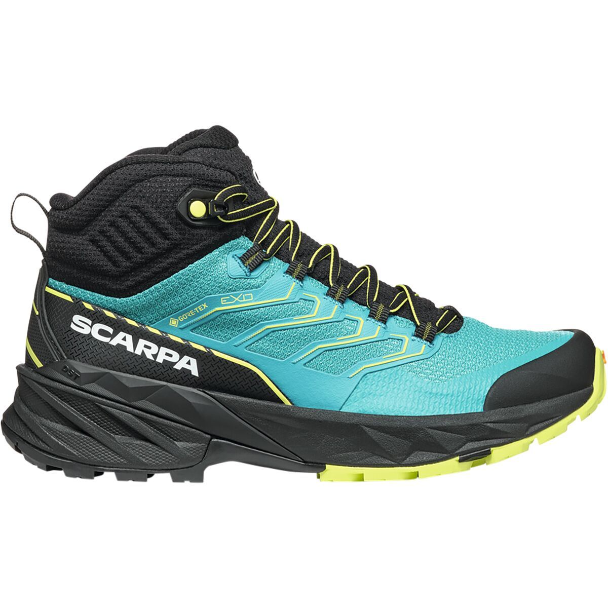 Image of Scarpa Rush 2 Mid GTX Hiking Shoe - Women's Baltic Blue/Sunny Lime, 39.5