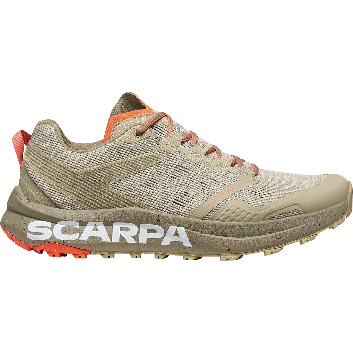Image of Scarpa Spin Planet Trail Running Shoe - Men's Sand/Dark Flamingo, 44.5