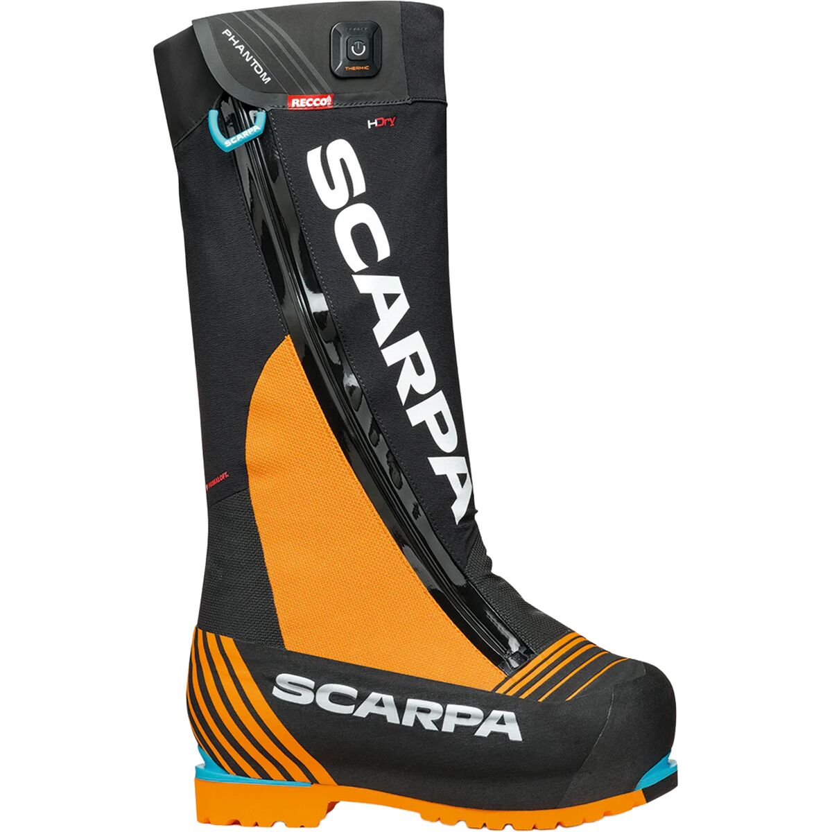 Image of Scarpa Phantom 8000 Thermic HD Mountaineering Boot Black/Bright Orange, 46.0