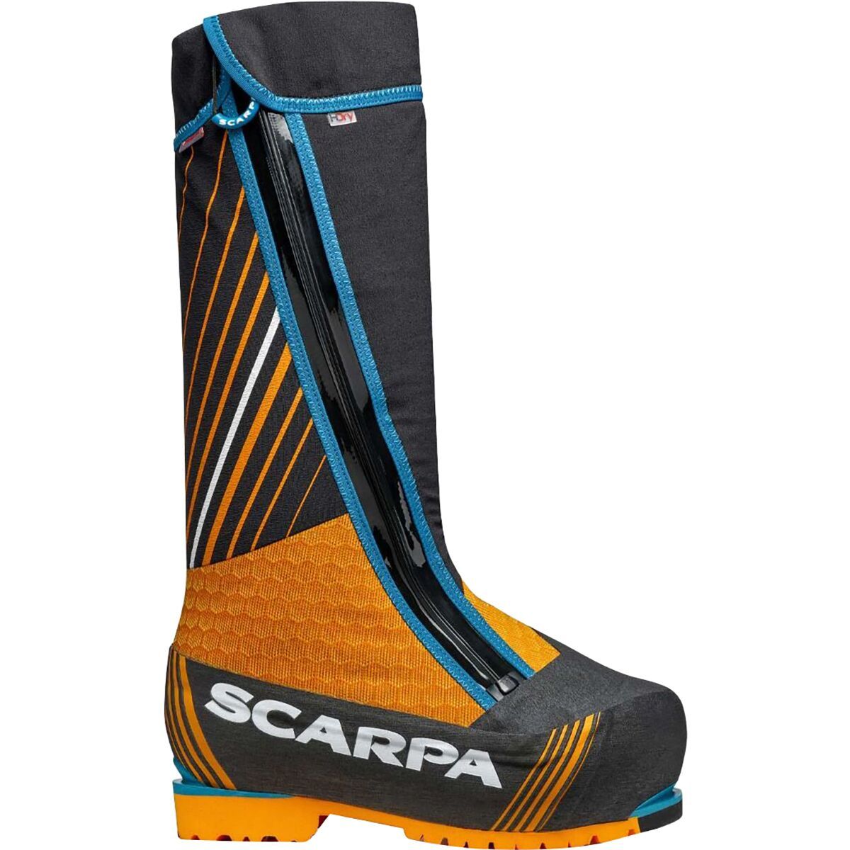 Scarpa Phantom 8000 Thermic HD Mountaineering Boot Black/Bright Orange, 44.0