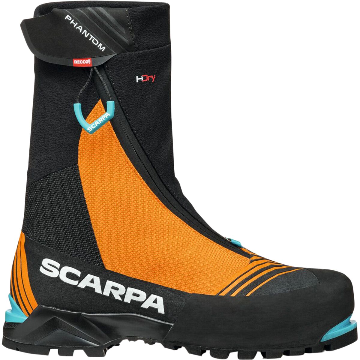 Image of Scarpa Phantom Tech HD Mountaineering Boot Black/Bright Orange, 45.5