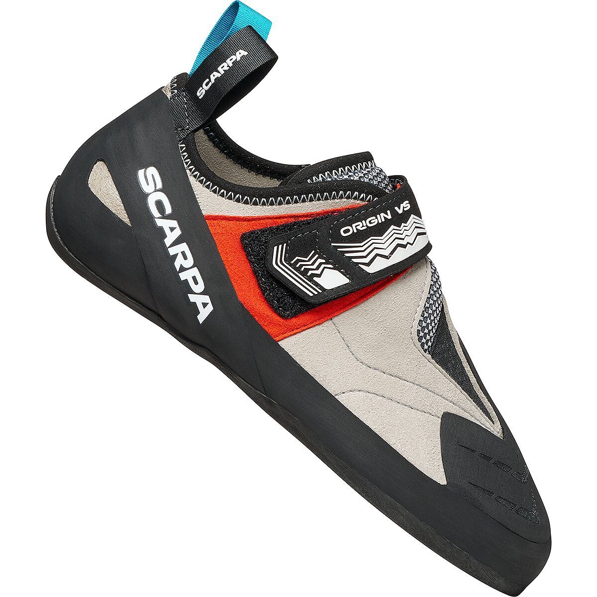 Image of Scarpa Origin VS Climbing Shoe - Men's Light Gray/Red, 39.5