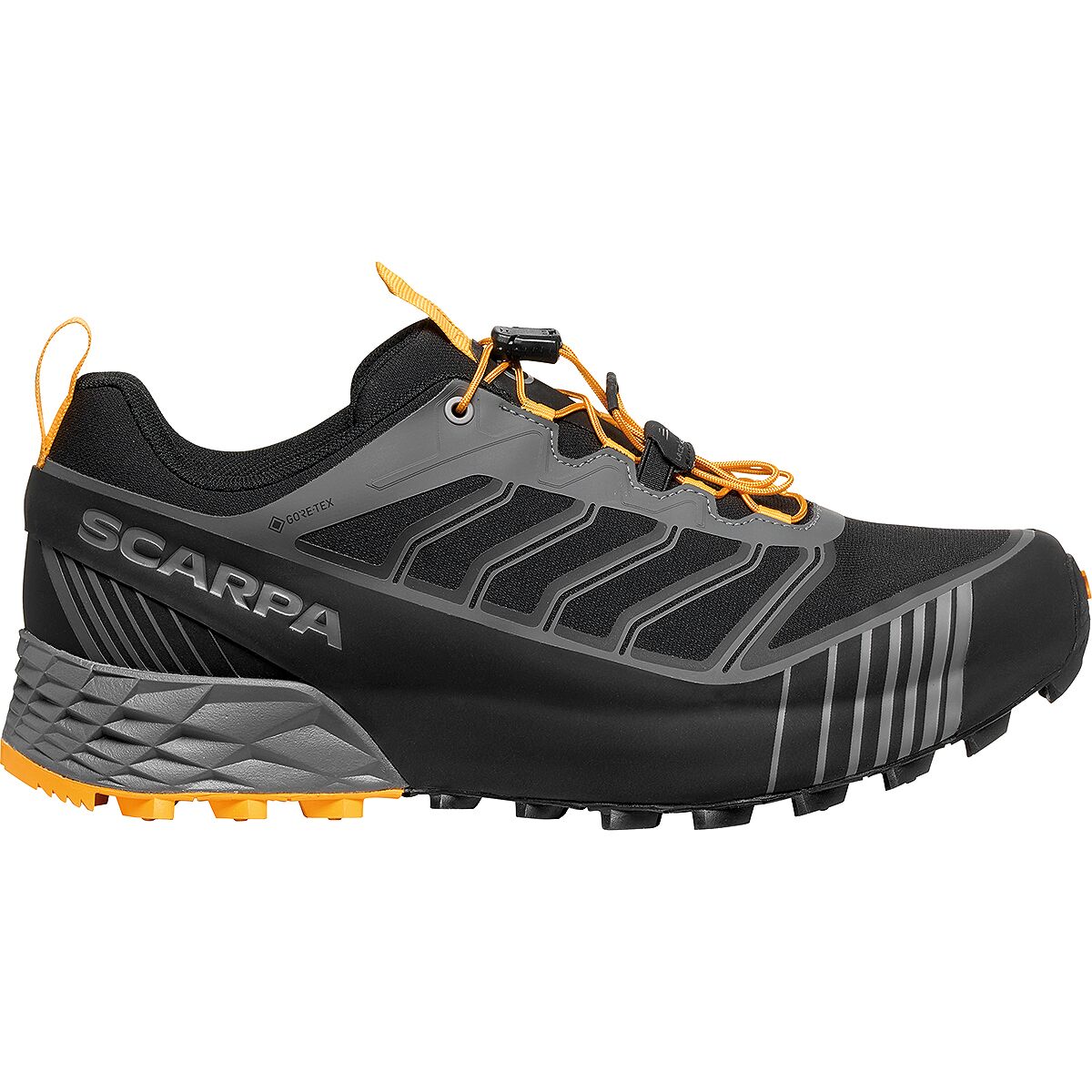 Image of Scarpa Ribelle Run 2 GTX Trail Running Shoe - Men's Dark Gray/Saffron, 45.5