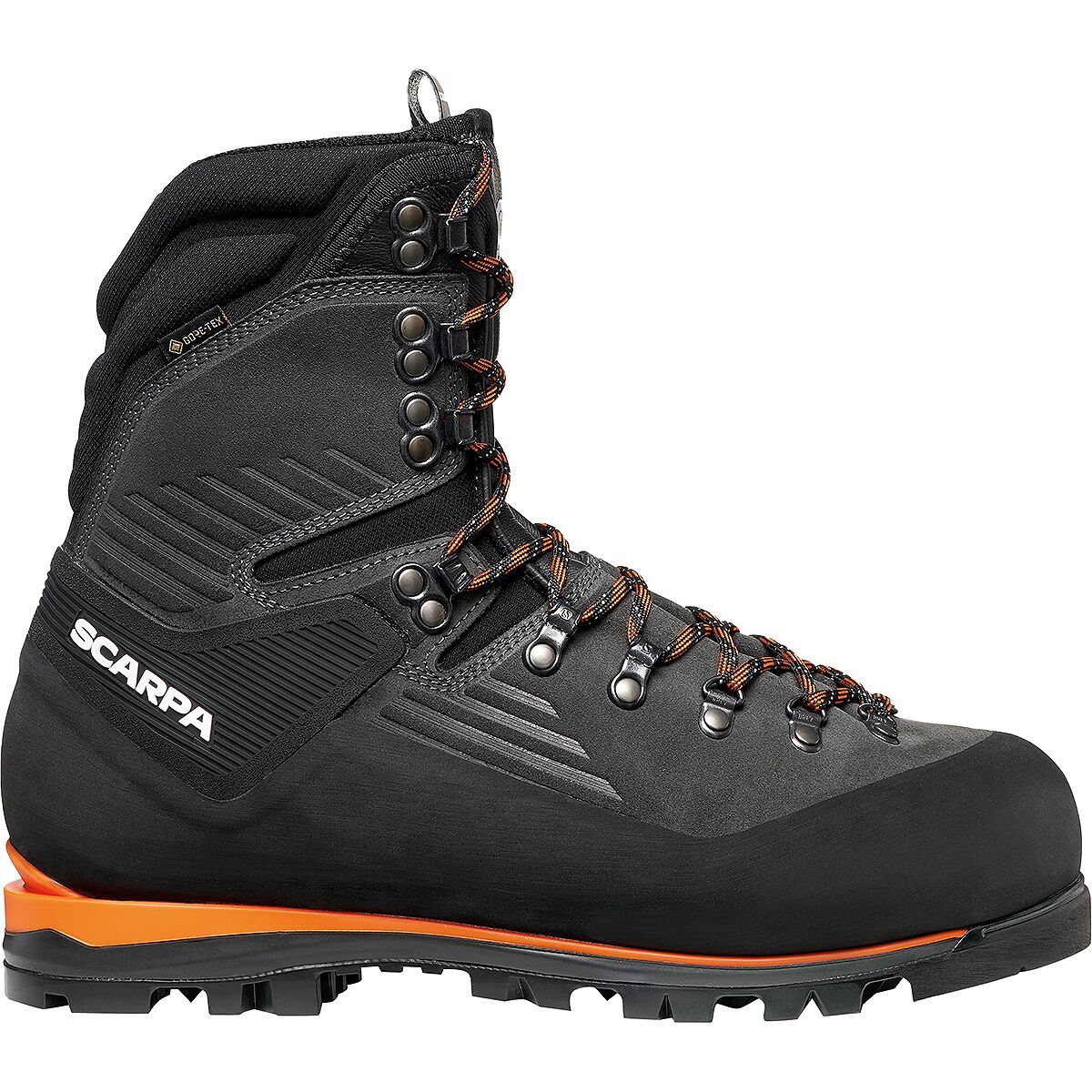 Image of Scarpa Mont Blanc GTX Mountaineering Boot Anthracite/Orange, 43.0