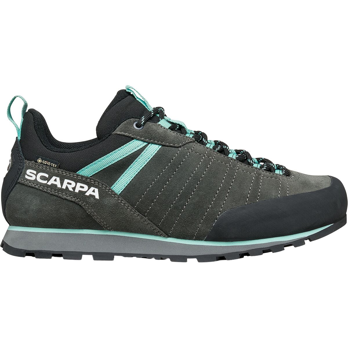 Image of Scarpa Crux 2 GTX Approach Shoe - Women's Shark/Aqua, 39.5