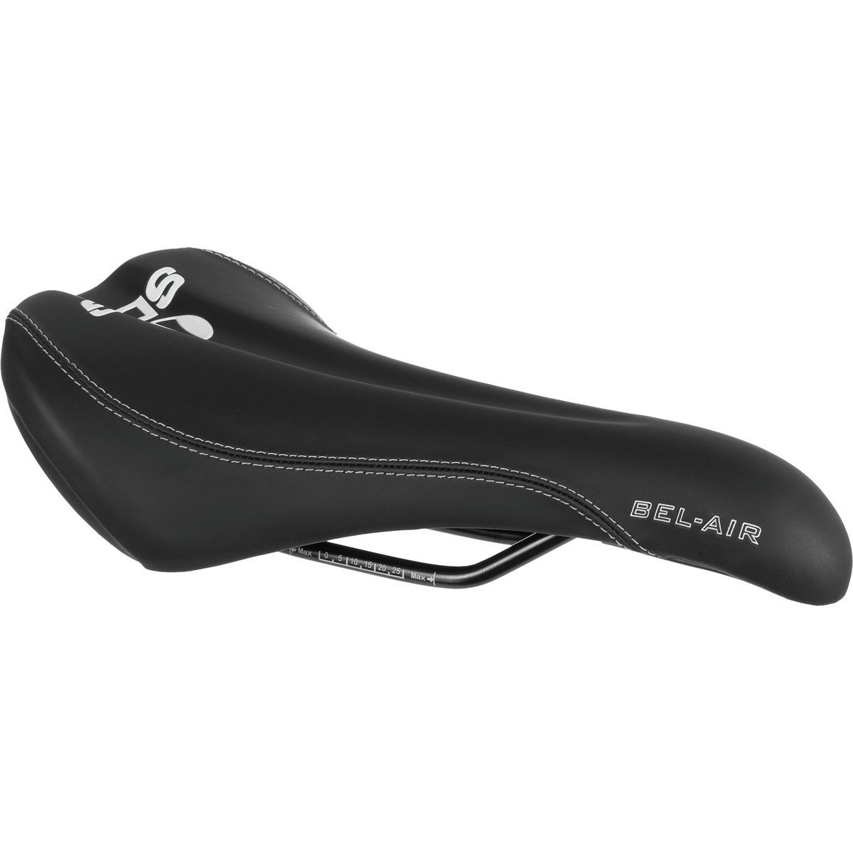 Image of SDG Components Bel-Air Steel Saddle Black/White, 140mm