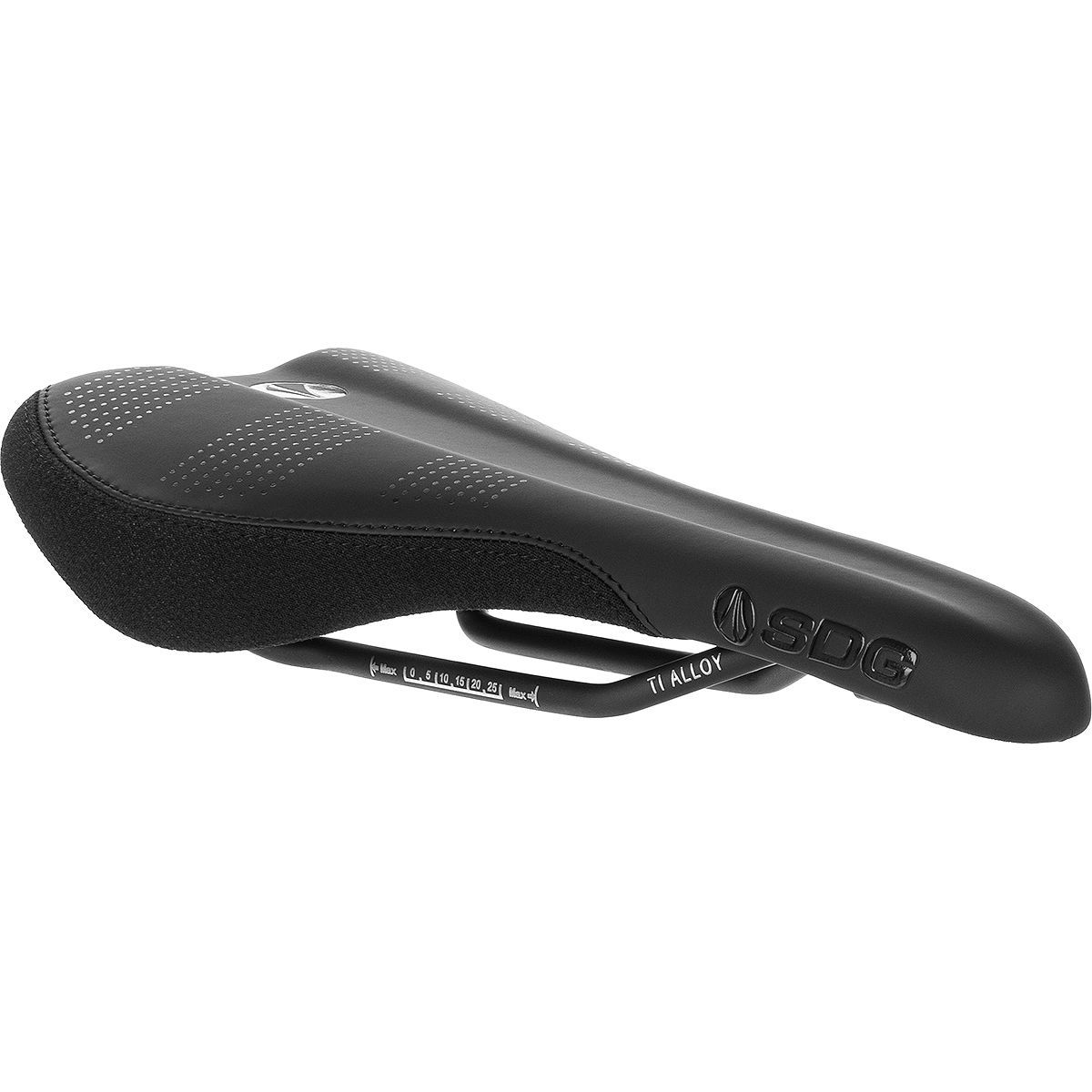 Image of SDG Components Radar MTN Ti-Alloy Saddle Black/Black, 137mm