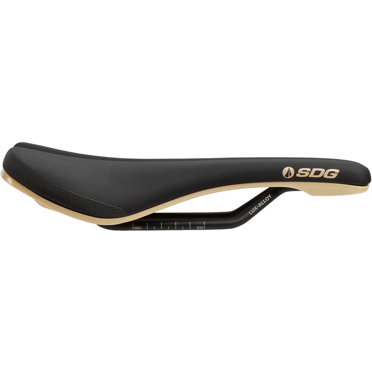 Image of SDG Components Bel-Air V3 Lux-Alloy Saddle Black/Tan, 140mm