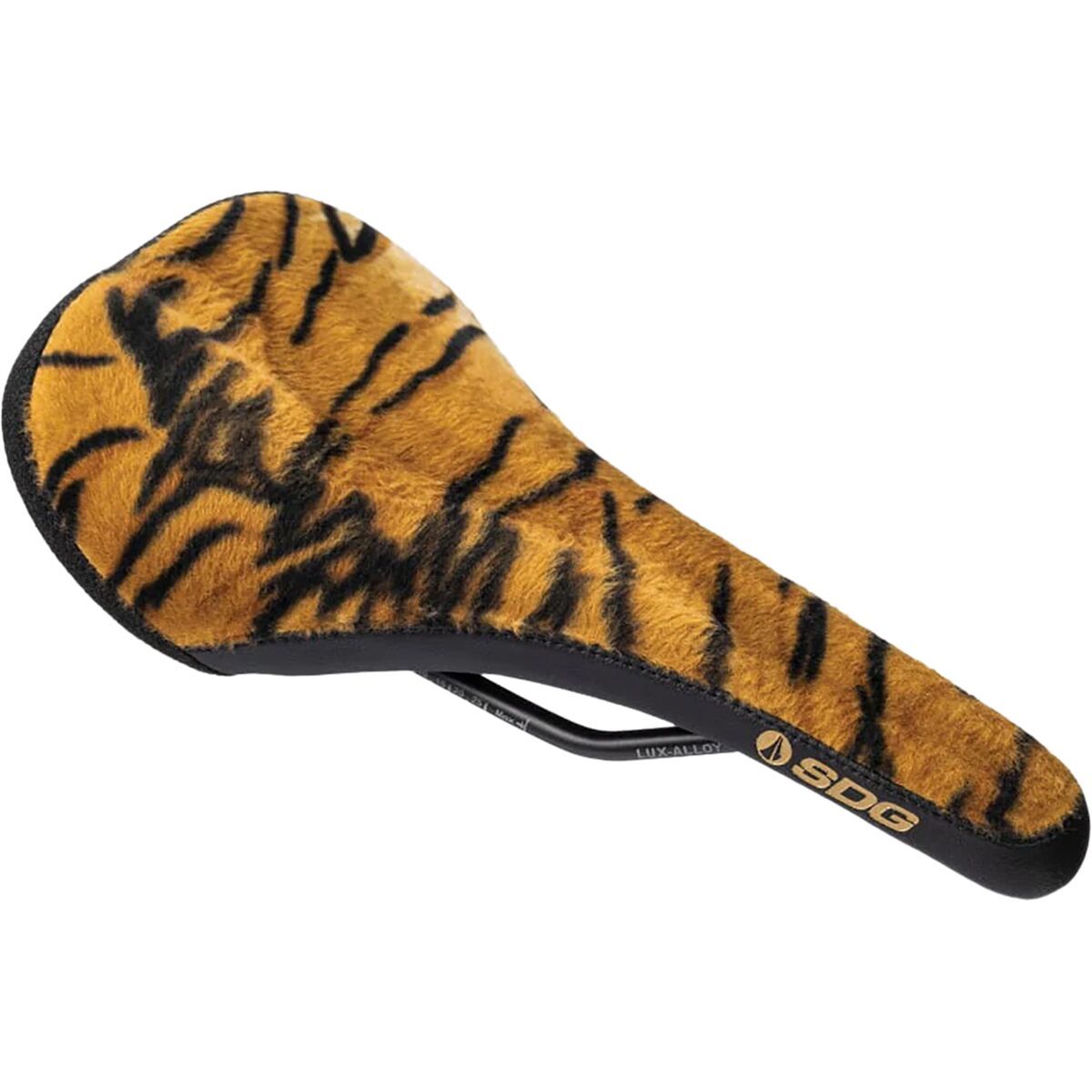 Image of SDG Components Bel-Air V3 Lux-Alloy Animal Print Throwback Saddle - Ltd Ed. Tiger Print, 140mm
