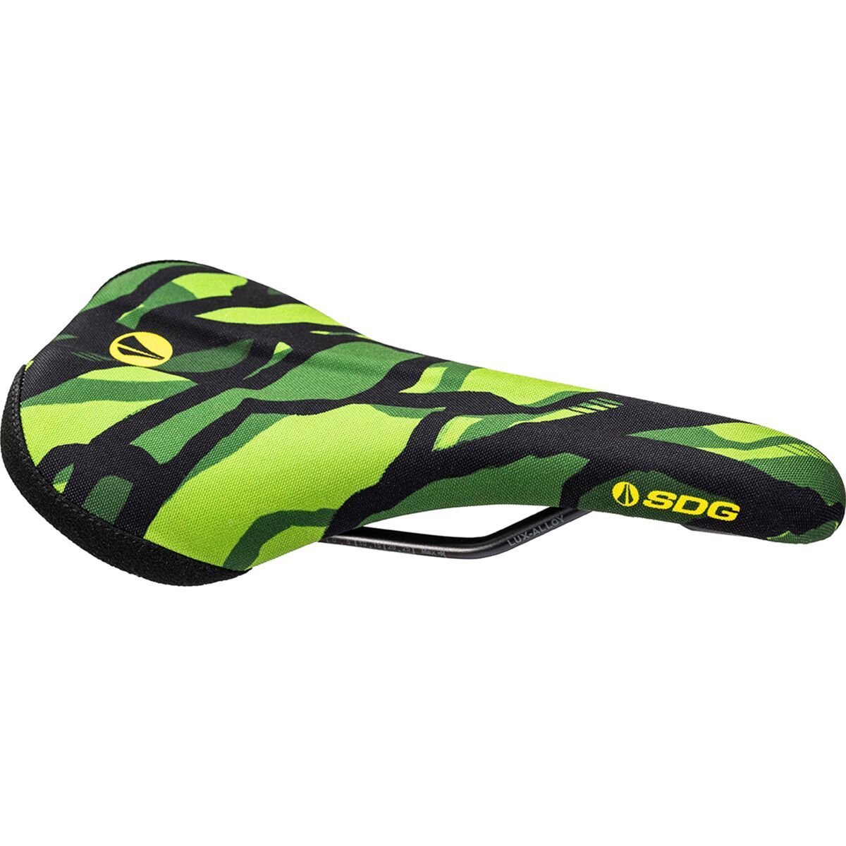 Image of SDG Components Bel-Air V3 Lux-Alloy Terra Firma Saddle Camo Green, 140mm