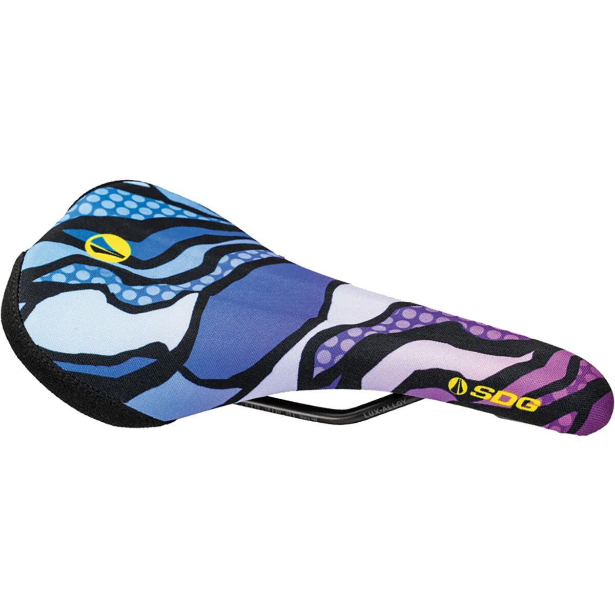 Image of SDG Components Bel-Air V3 Lux-Alloy Terra Firma Saddle Camo Purple, 140mm