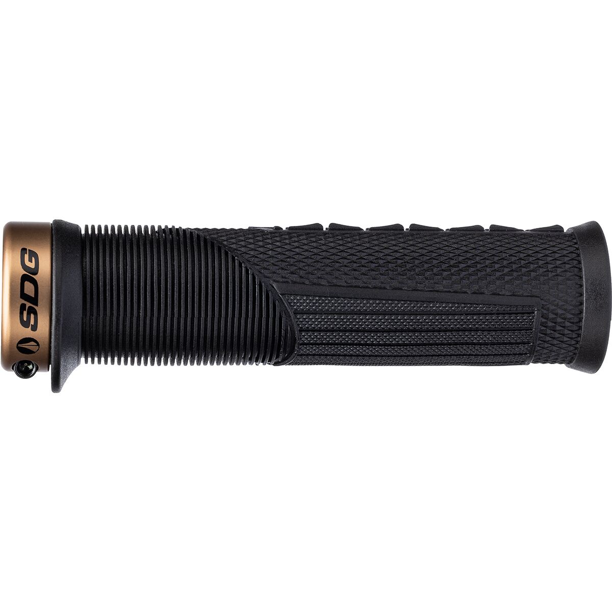 Image of SDG Components Thrice OC Lock-On Grips Black/Kash Gold, 32.5mm