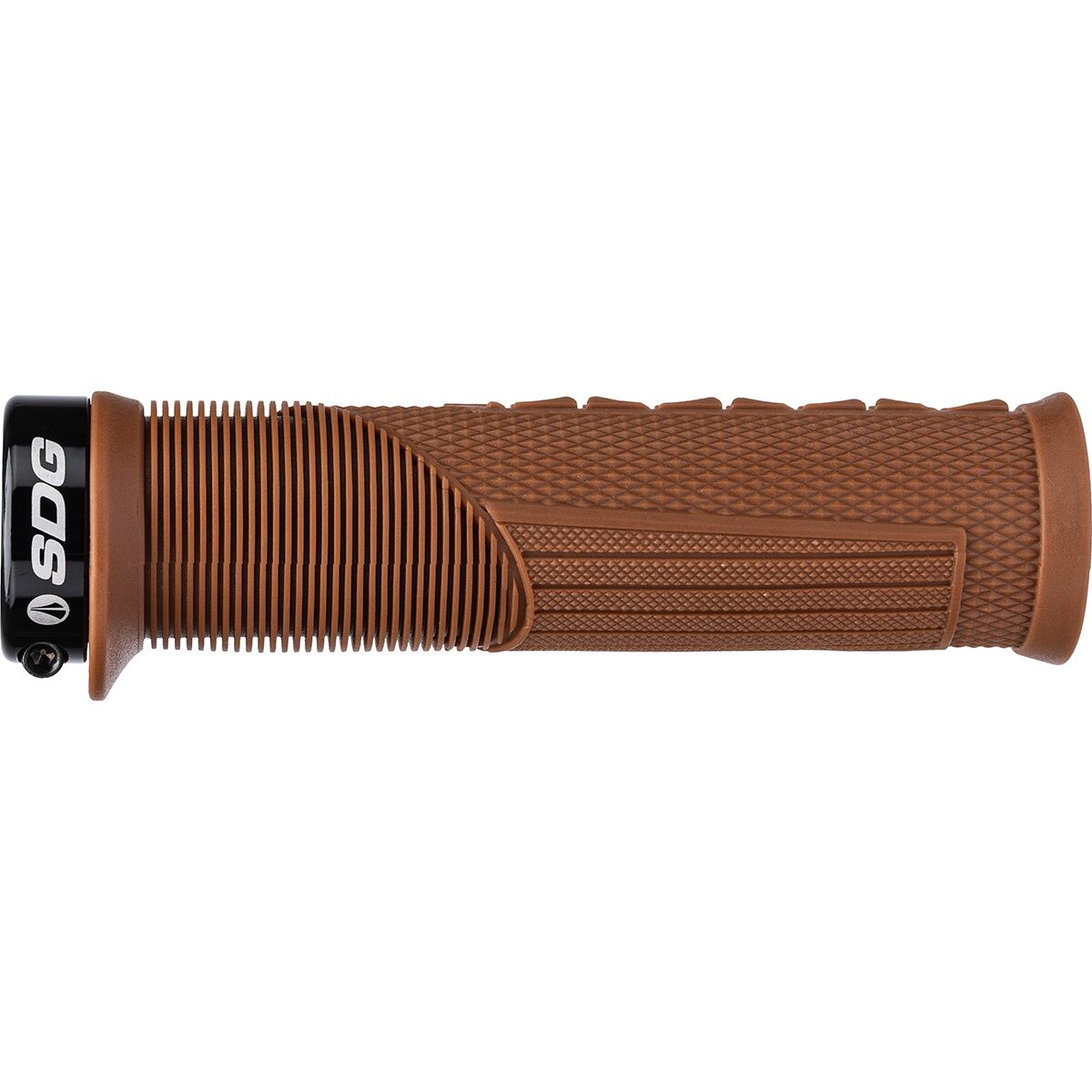 Image of SDG Components Thrice OC Lock-On Grips Brown, 32.5mm