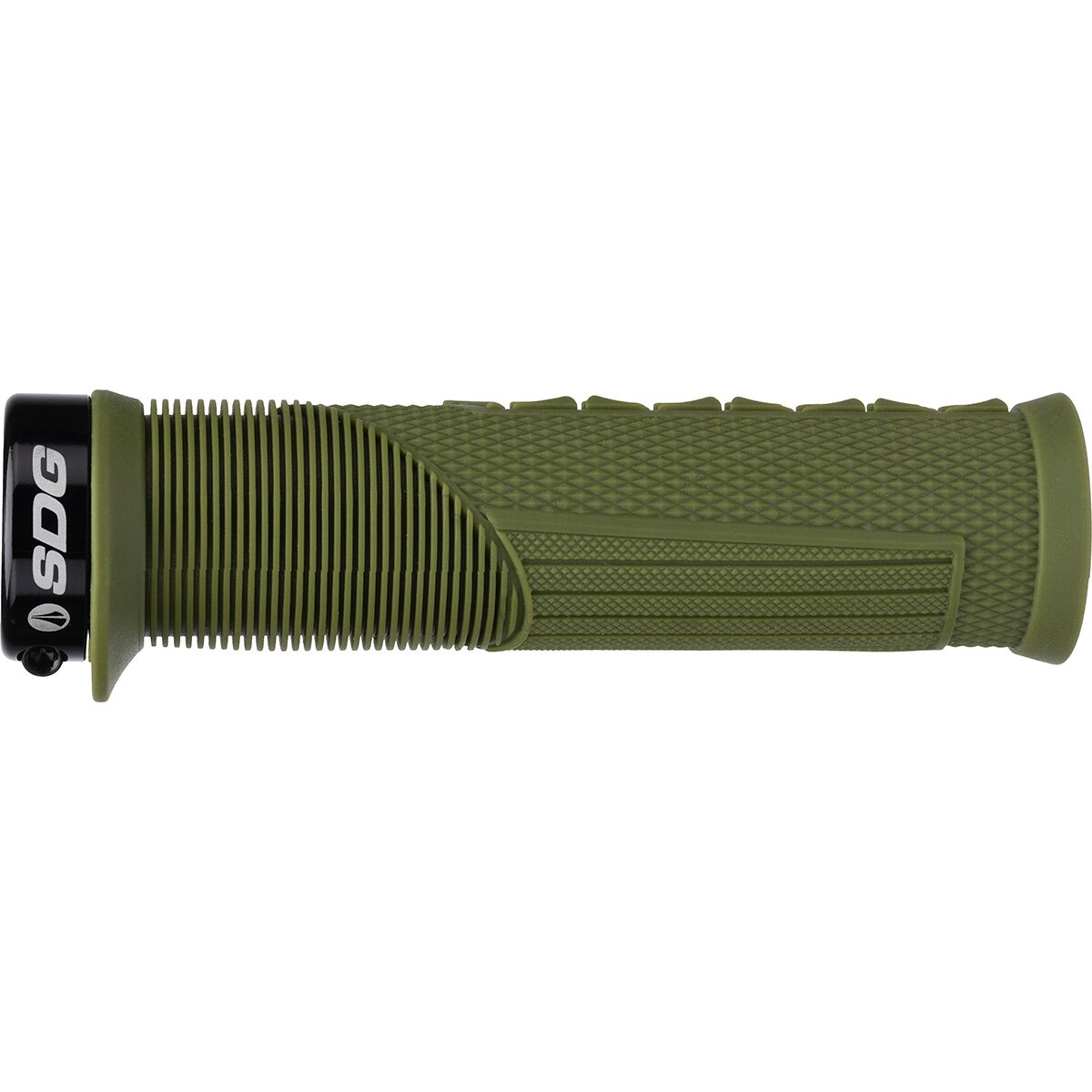 Image of SDG Components Thrice OC Lock-On Grips Olive Green, 32.5mm