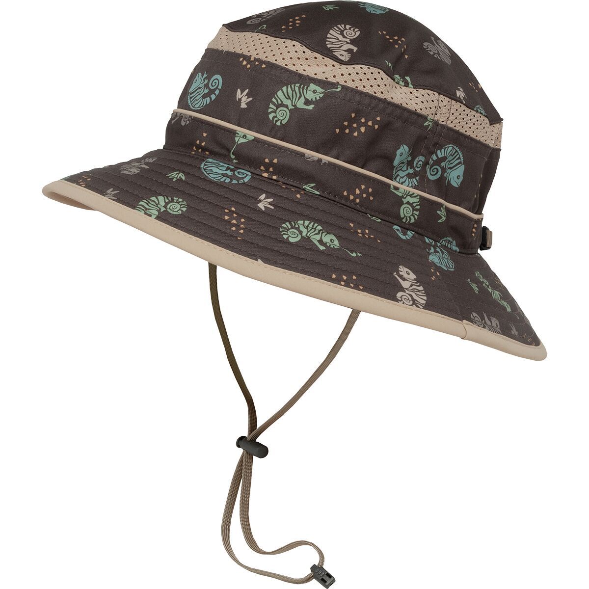 Image of Sunday Afternoons Fun Bucket Hat - Kids' Faded Black Chameleons, L