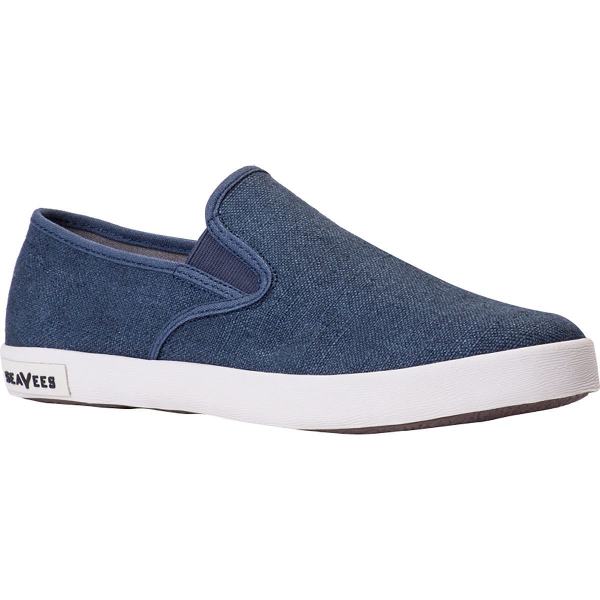 SeaVees Men\'s Baja Blue Slip-On Shoes SeaVees Baja Classic Mens Size 7 Slate Navy Linen Canvas  main image 4