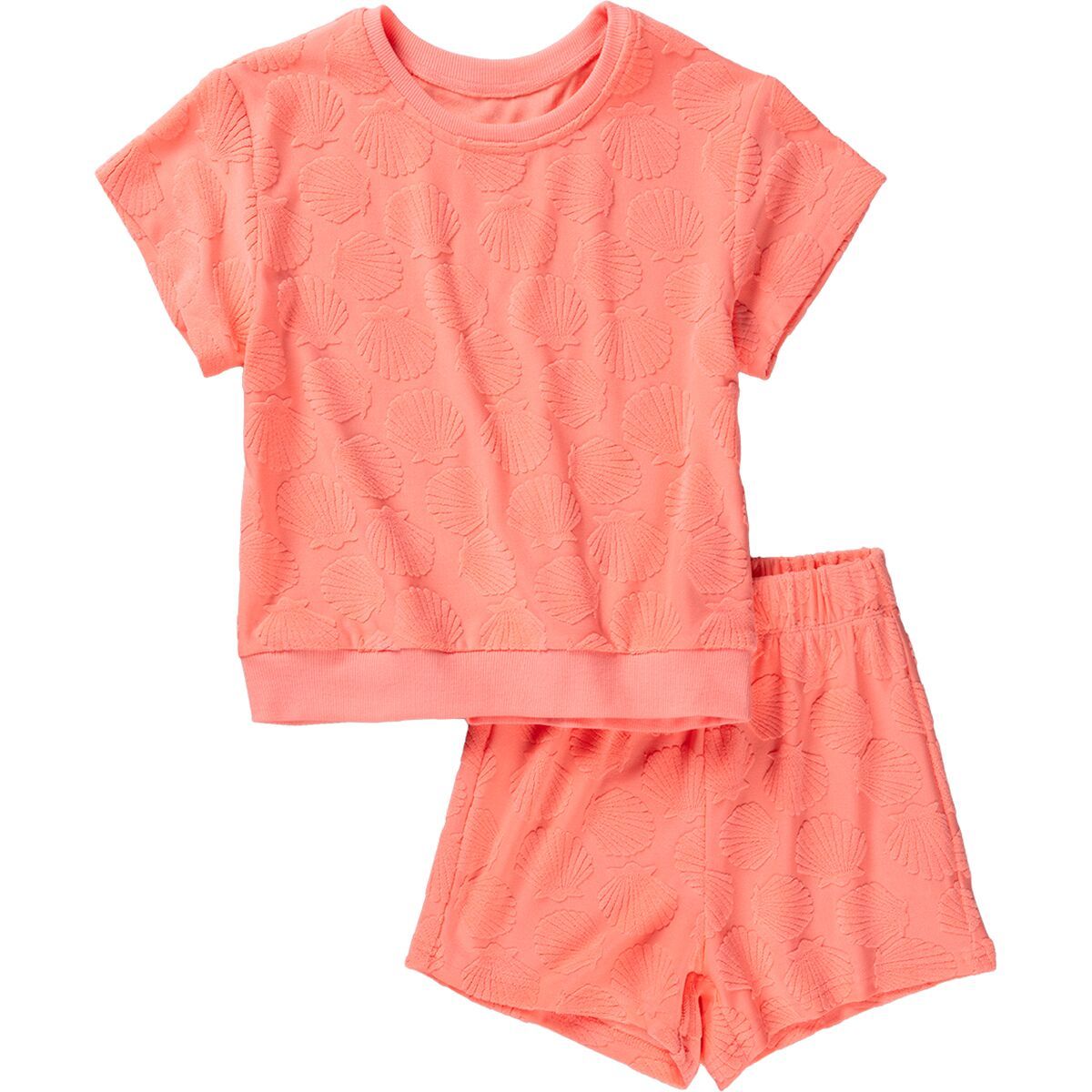 Image of Seaesta Surf Seashell Set - Girls' Neon Peach, 6/7