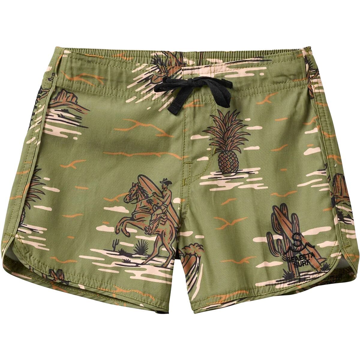 Image of Seaesta Surf Surfing Cowboy Boardshort - Boys' Cactus, 8
