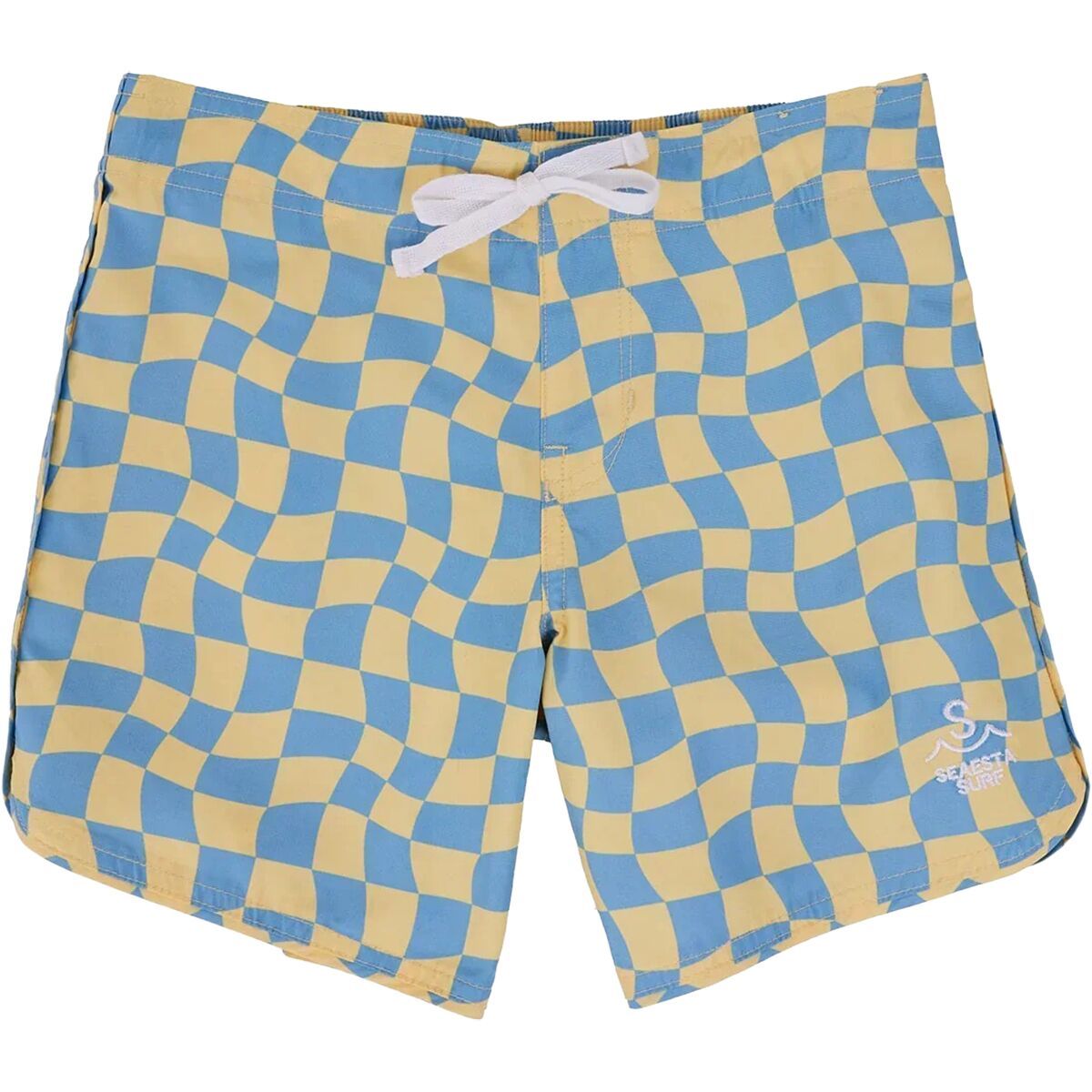 Image of Seaesta Surf Wavy Checks Boardshort - Boys' Banana, 8