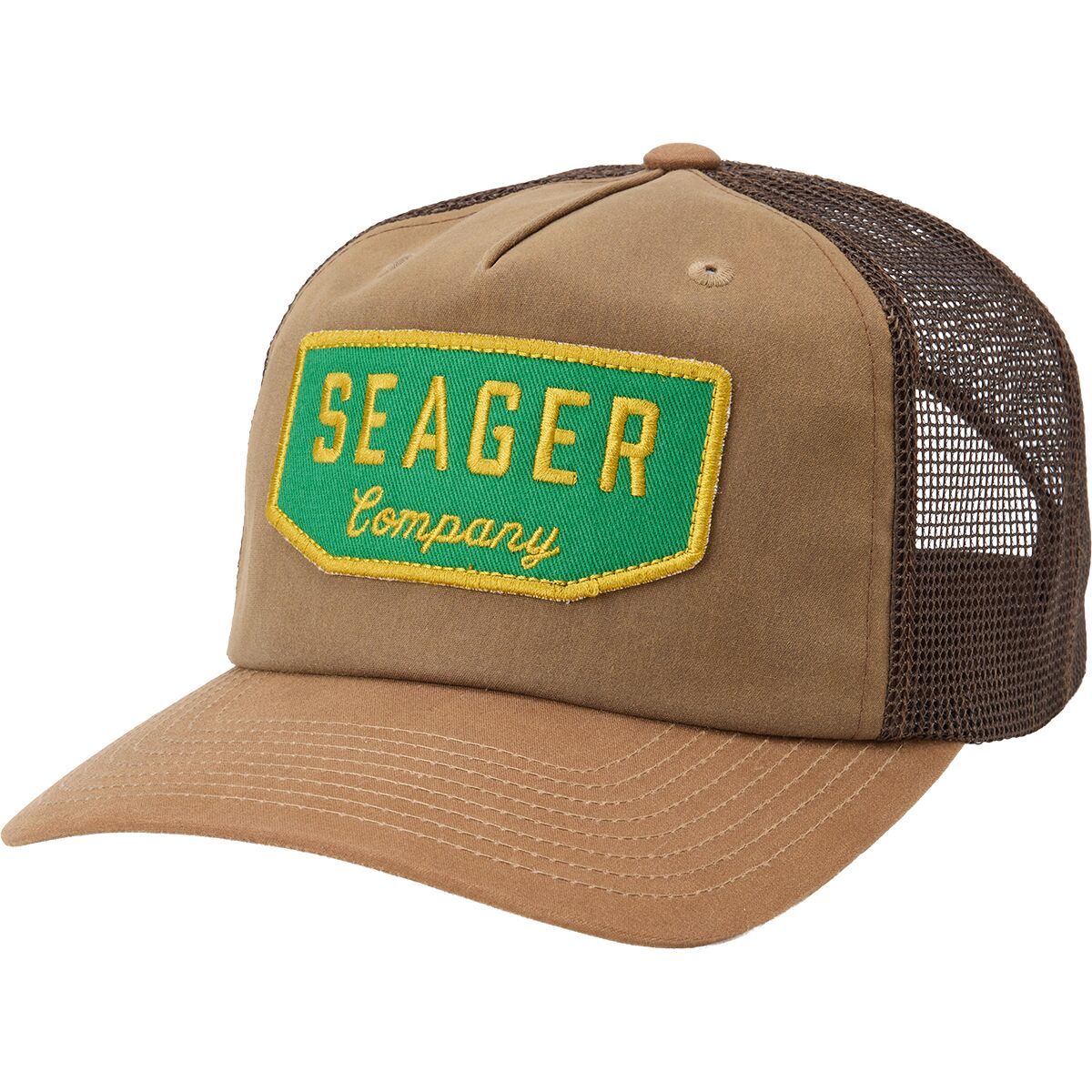 Image of Seager Co. Wilson Snapback Tan Waxed Canvas, One Size