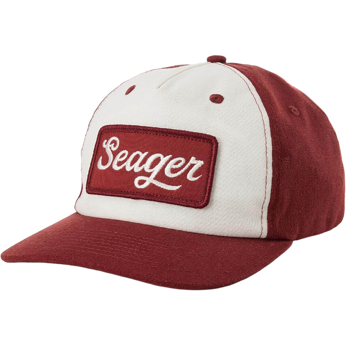 Image of Seager Co. Uncle Bill Snapback Hat Red/White, One Size