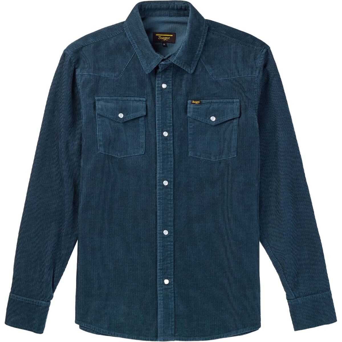 Image of Seager Co. Reagan Long-Sleeve Corduroy Shirt - Men's Stormy Blue, S