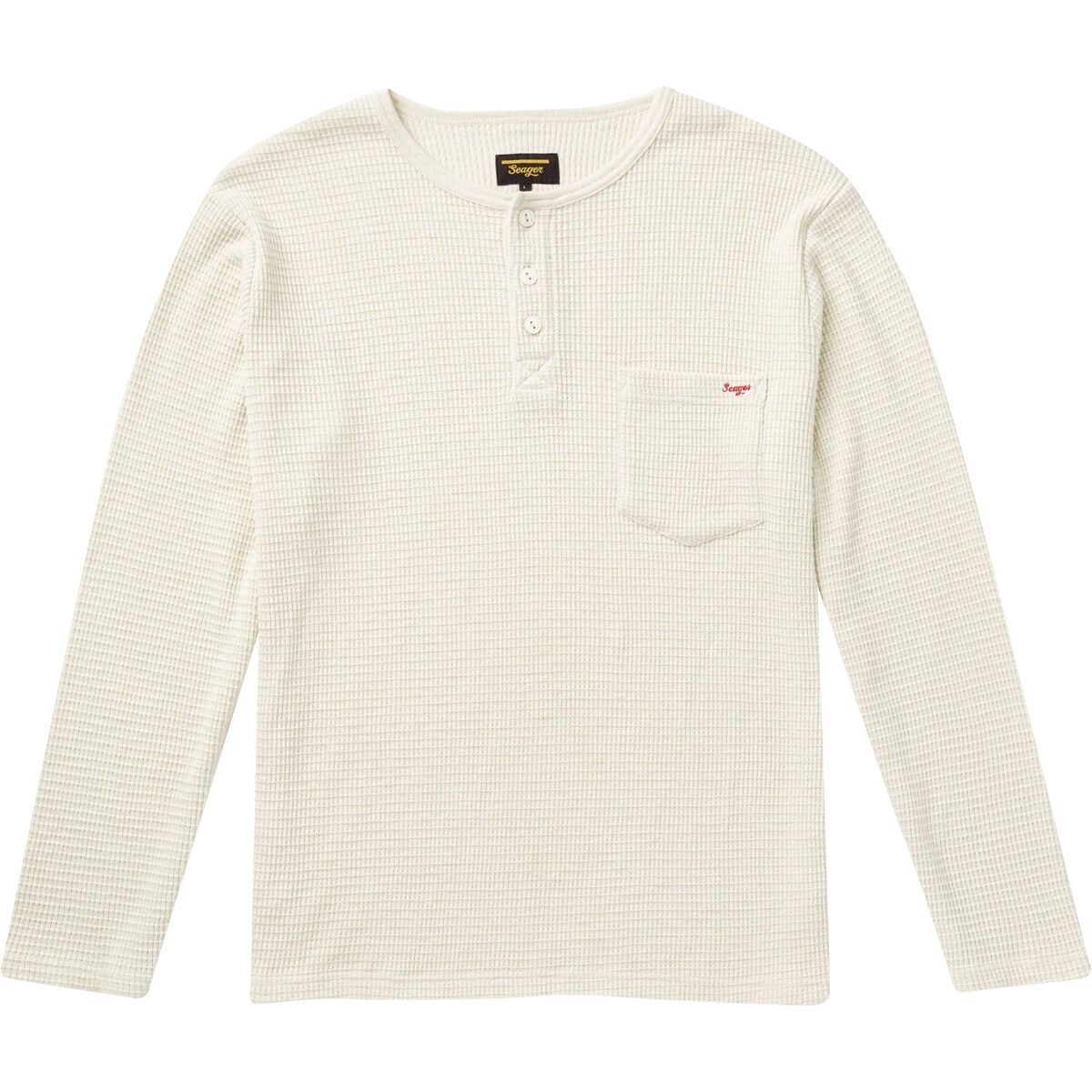 Image of Seager Co. Sawpit Henley Long-Sleeve Thermal Top - Men's Vintage White, S