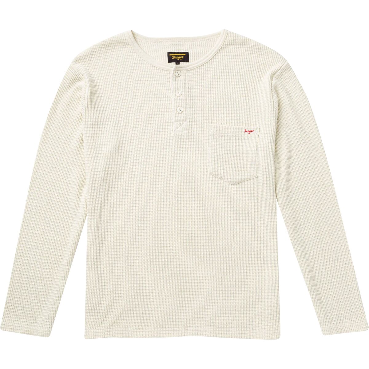 Image of Seager Co. Sawpit Henley Long-Sleeve Thermal Top - Men's Vintage White, S