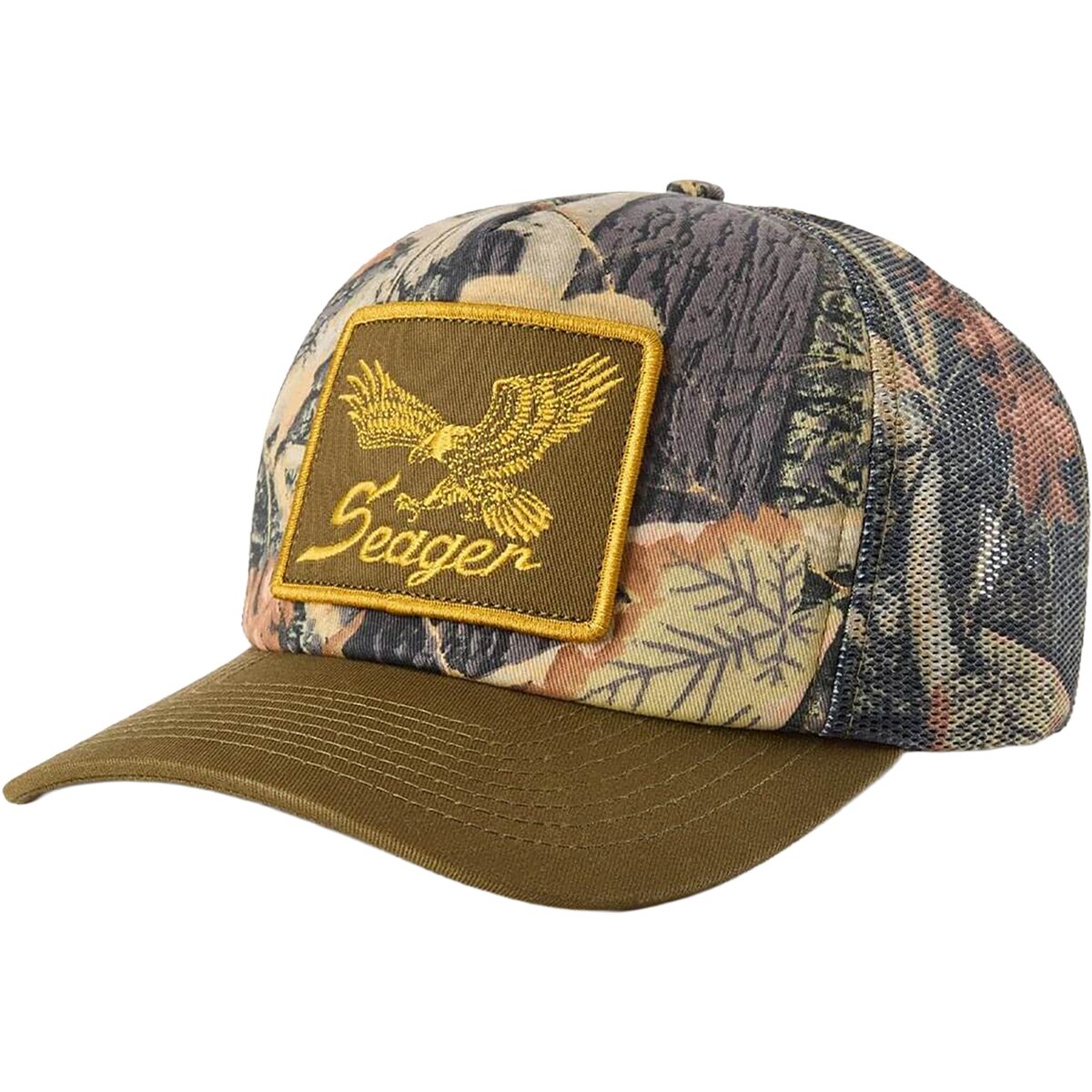 Seager Co. Seager Co. Wingspan Trucker Snapback Hat Camo/Woodland, One Size