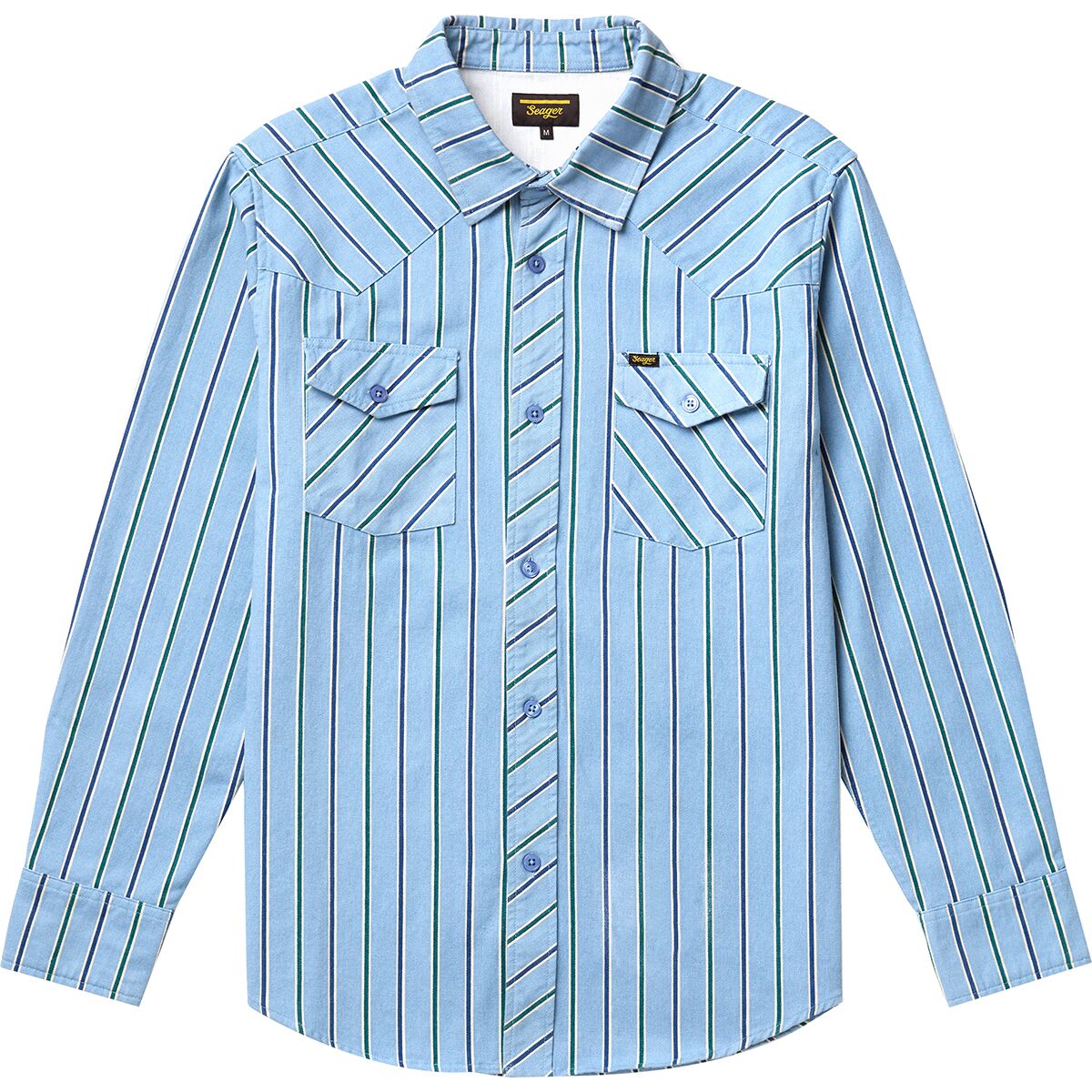 Seager Co. Seager Co. Amarillo Long-Sleeve Shirt - Men's Steel Blue Stripe, XL